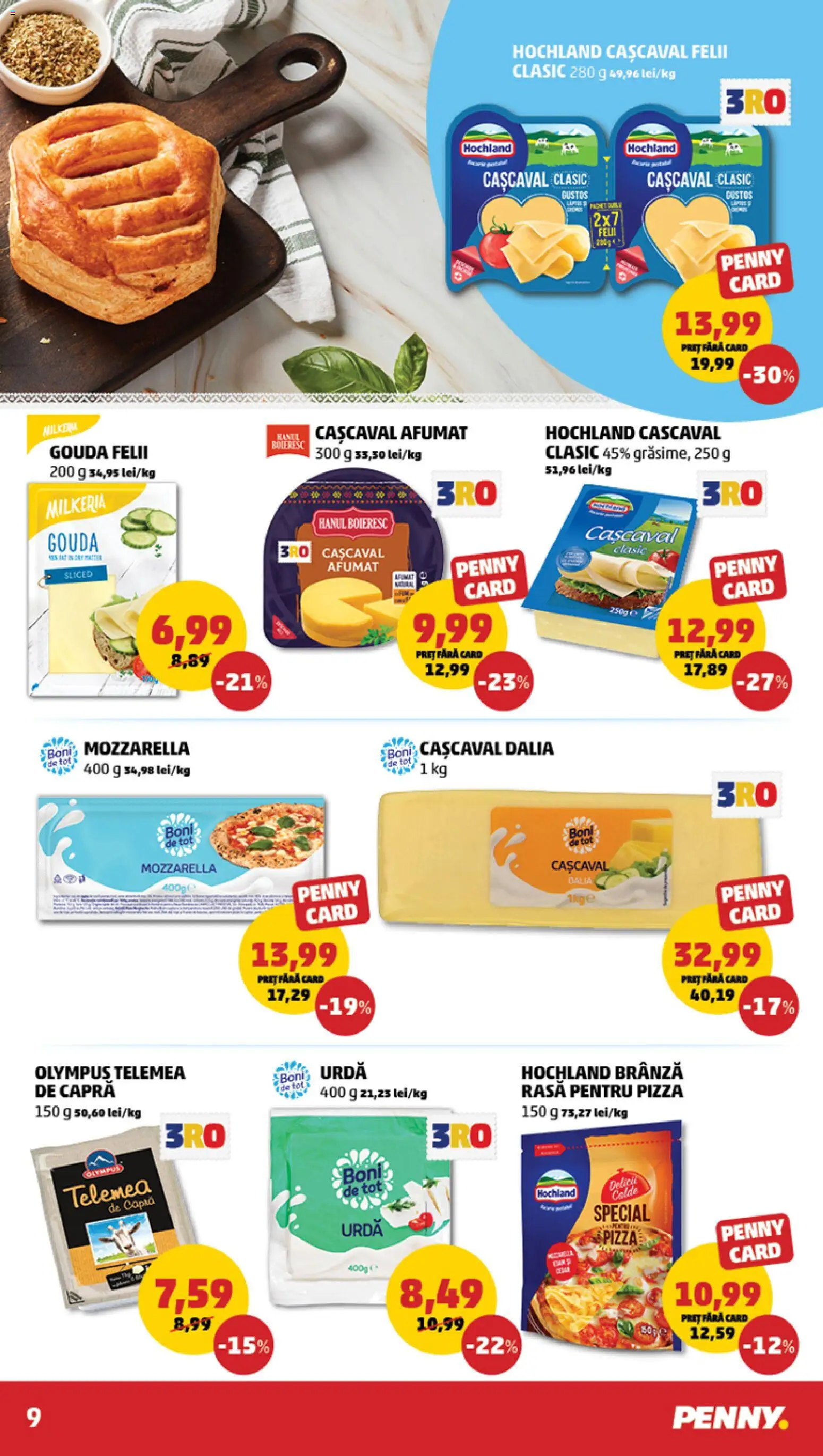 Catalog PENNY Market 7 - 12 Octombrie 2026 | Pagina 9 | Produse: Cașcaval, Mozzarella, Brânză, Hochland