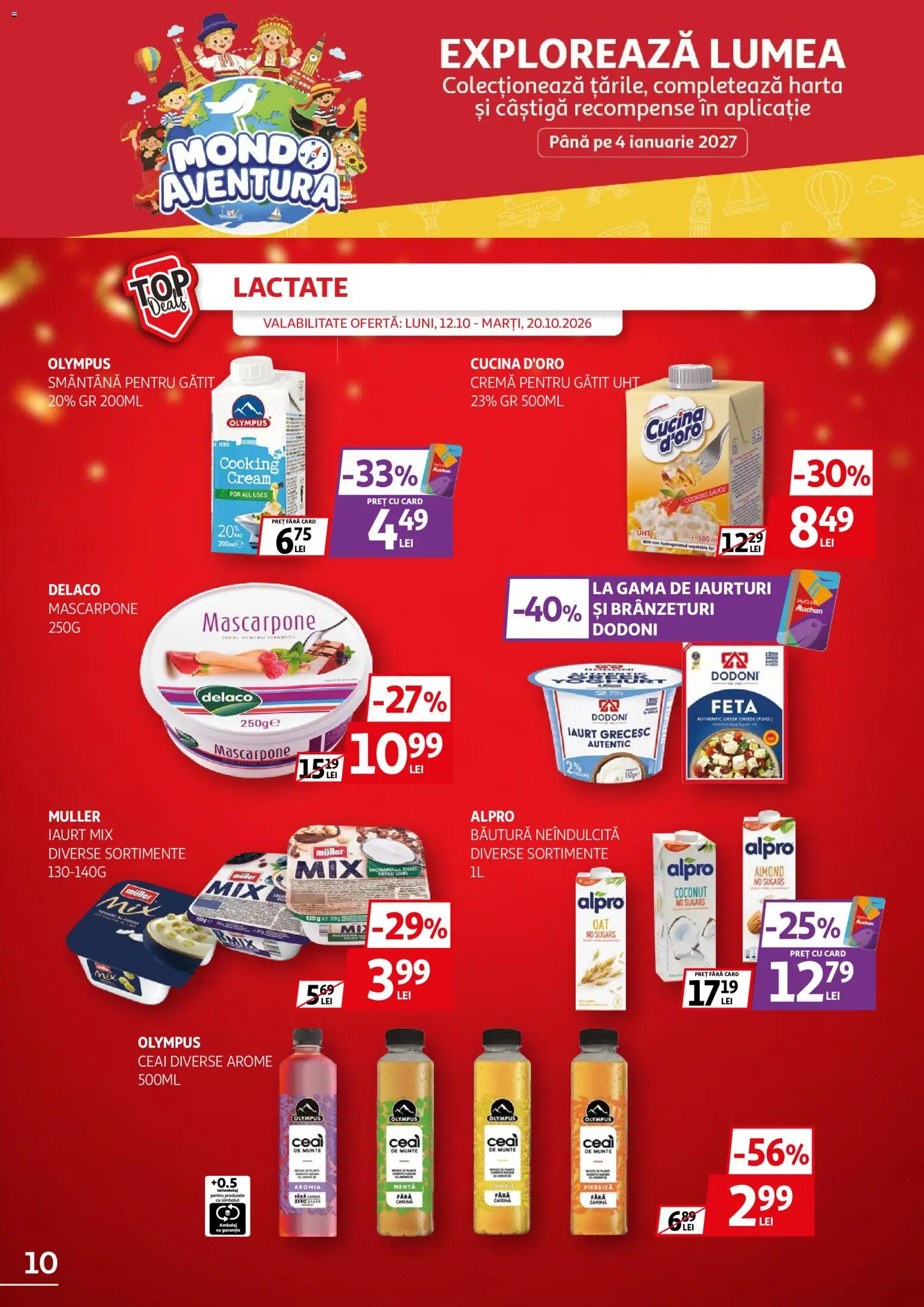 Catalog Auchan 12 - 19 Octombrie 2026 | Pagina 10 | Produse: Iaurt, Tiramisu, Mascarpone, Smântână