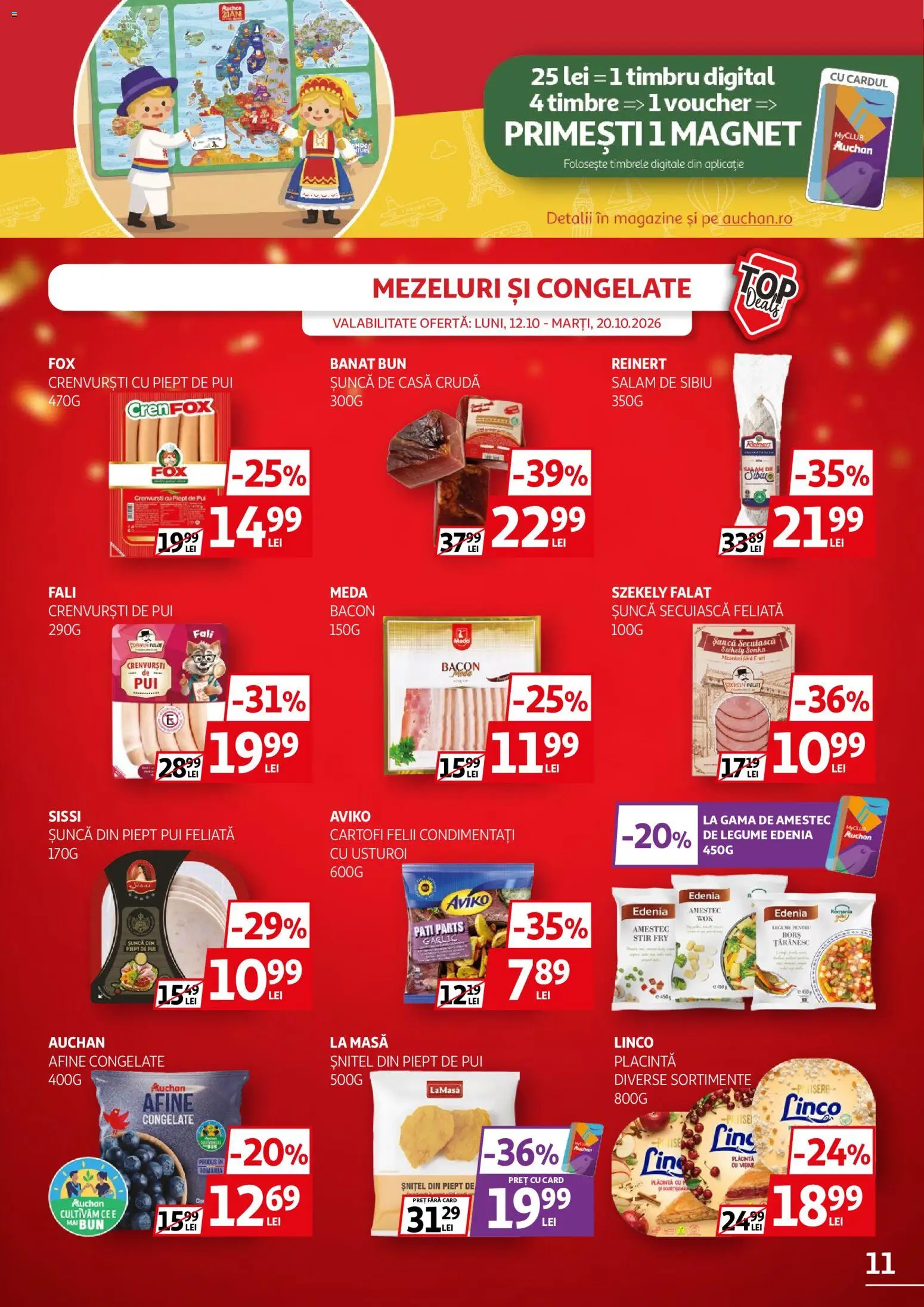 Catalog Auchan 12 - 19 Octombrie 2026 | Pagina 11 | Produse: Bacon, Plăcintă, Salam, Șuncă