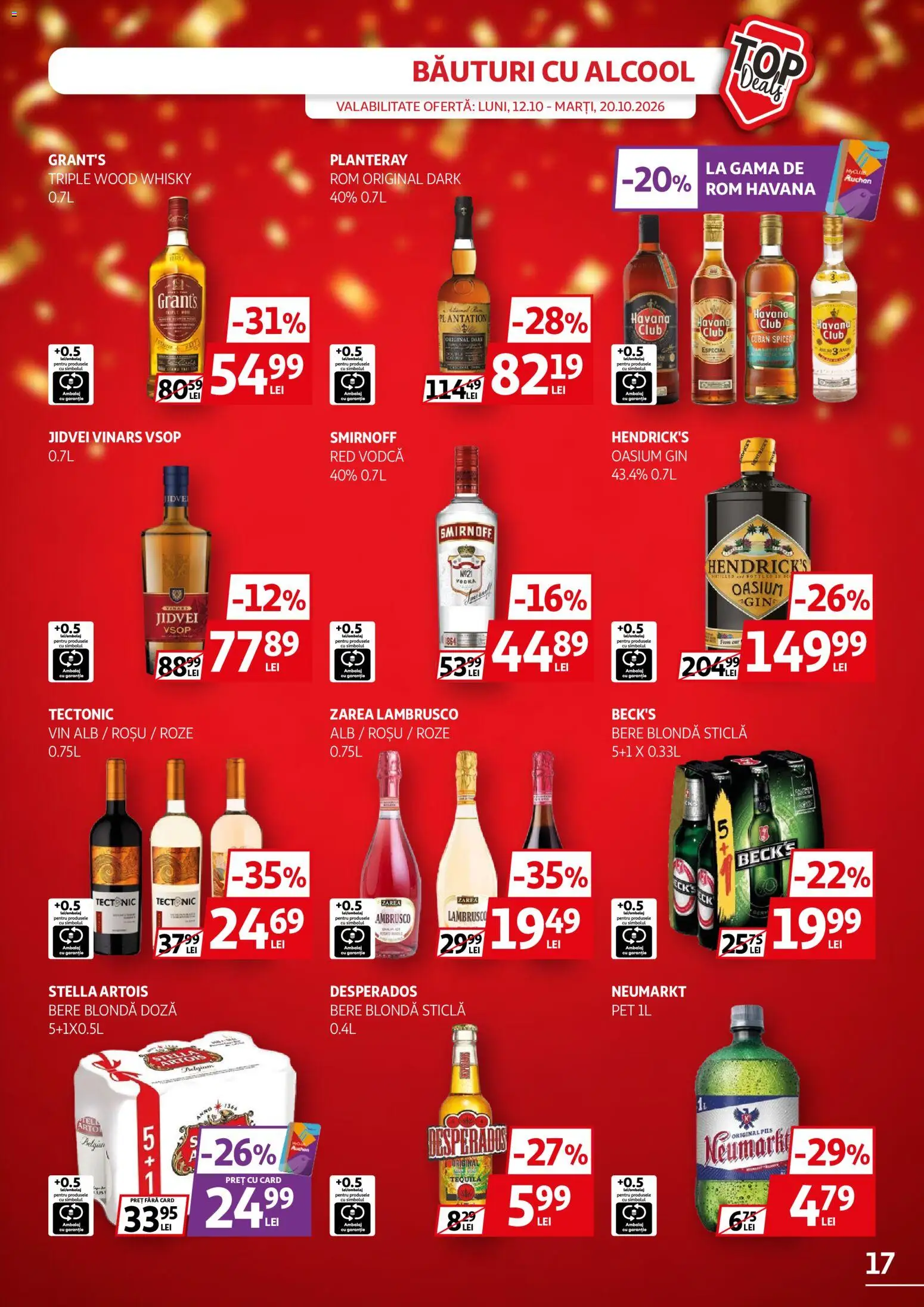 Catalog Auchan 12 - 19 Octombrie 2026 | Pagina 17 | Produse: Lambrusco, Bere, Rom havana, Vodka