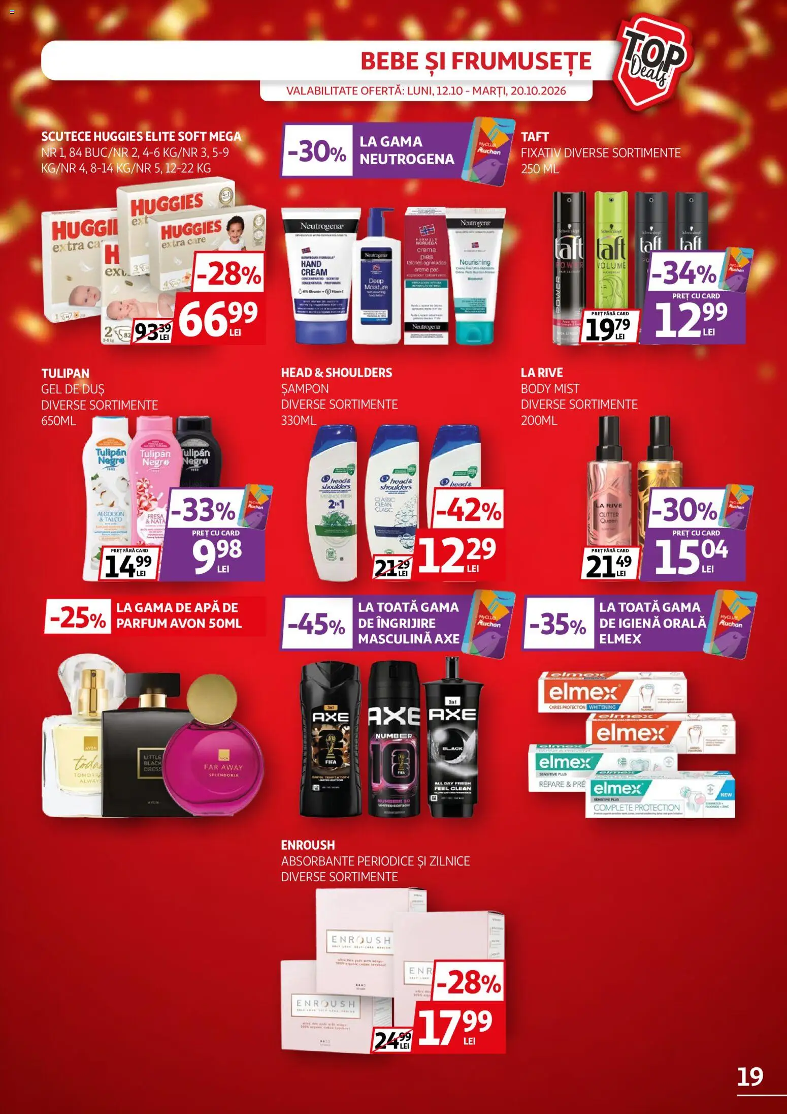 Catalog Auchan 12 - 19 Octombrie 2026 | Pagina 19 | Produse: Duș, Gel de duș, Apă, Plus