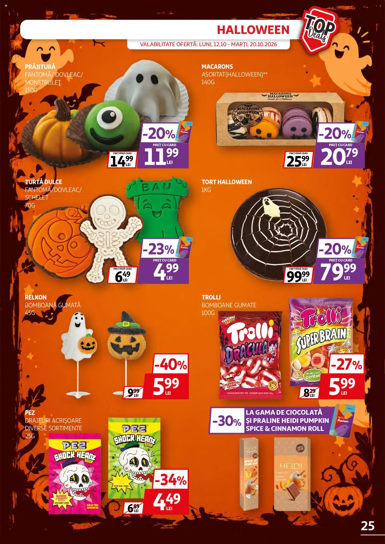 Catalog Auchan 12 - 19 Octombrie 2026 | Pagina 25 | Produse: Tort, Praline, Ciocolată, Bomboane