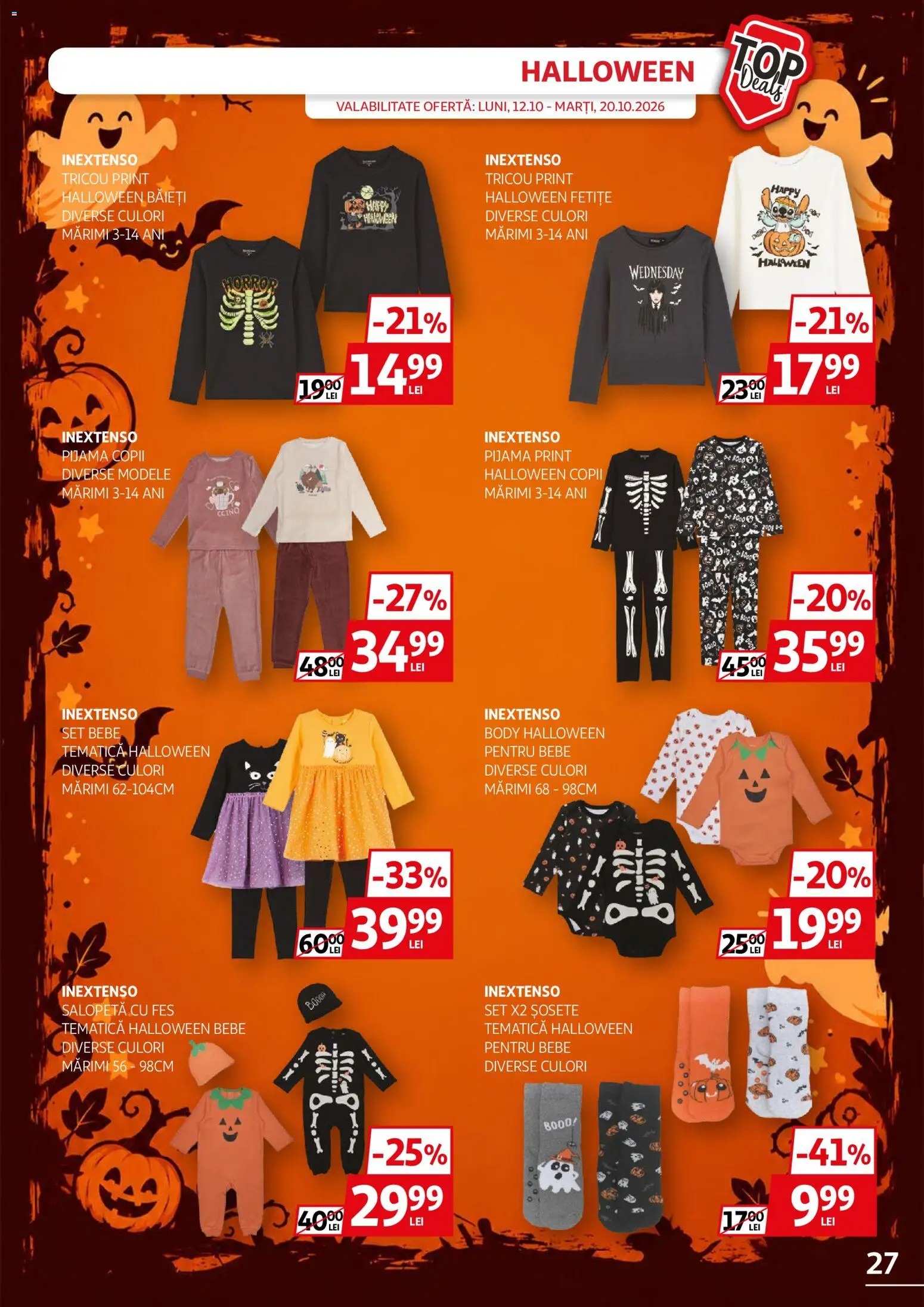 Catalog Auchan 12 - 19 Octombrie 2026 | Pagina 27 | Produse: Body, Pijamă, Tricou, Salopetă