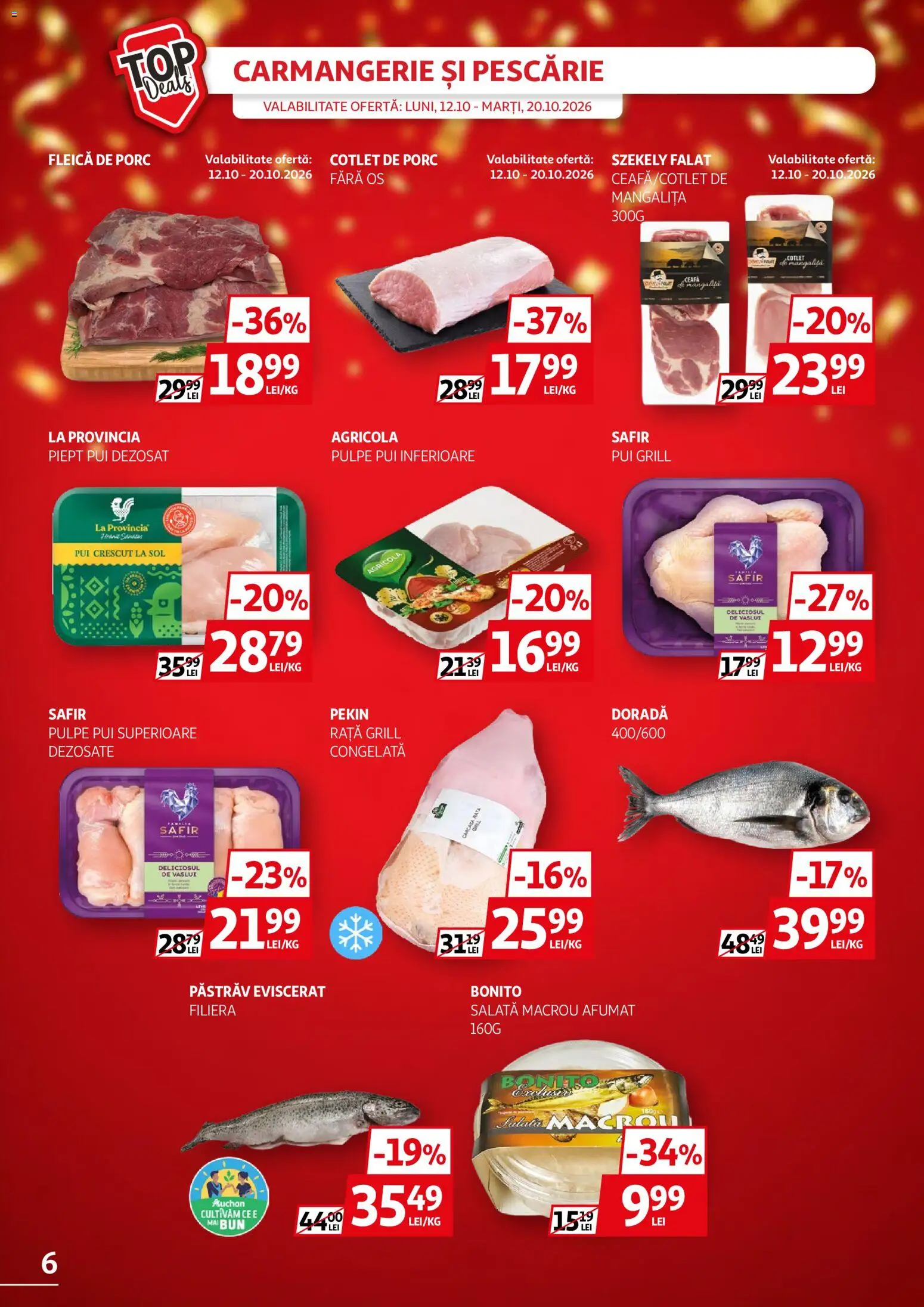 Catalog Auchan 12 - 19 Octombrie 2026 | Pagina 6 | Produse: Carcasă, Cotlet, Macrou, Bonito
