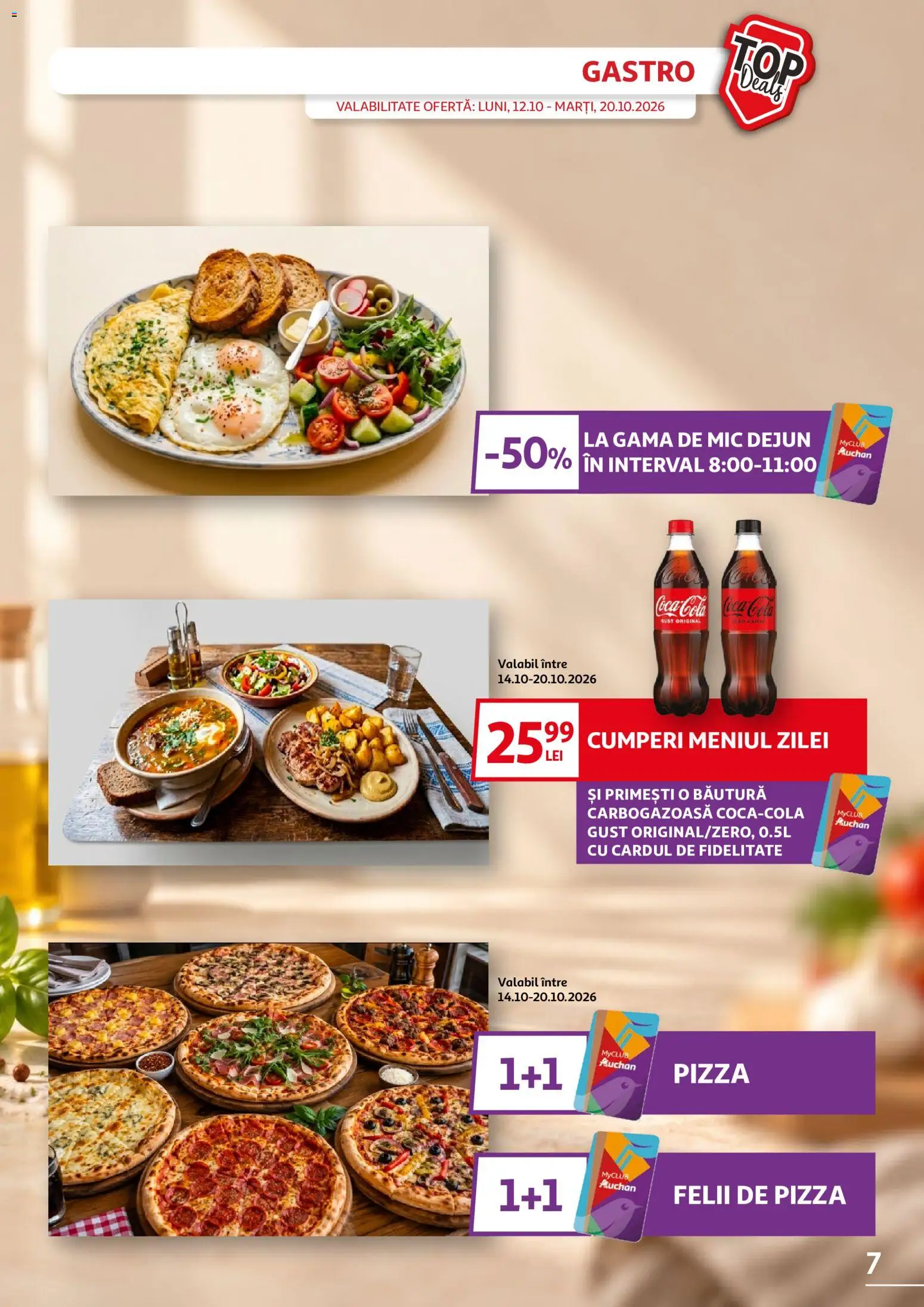 Catalog Auchan 12 - 19 Octombrie 2026 | Pagina 7 | Produse: Gastro, Cola, Coca cola, Pizza