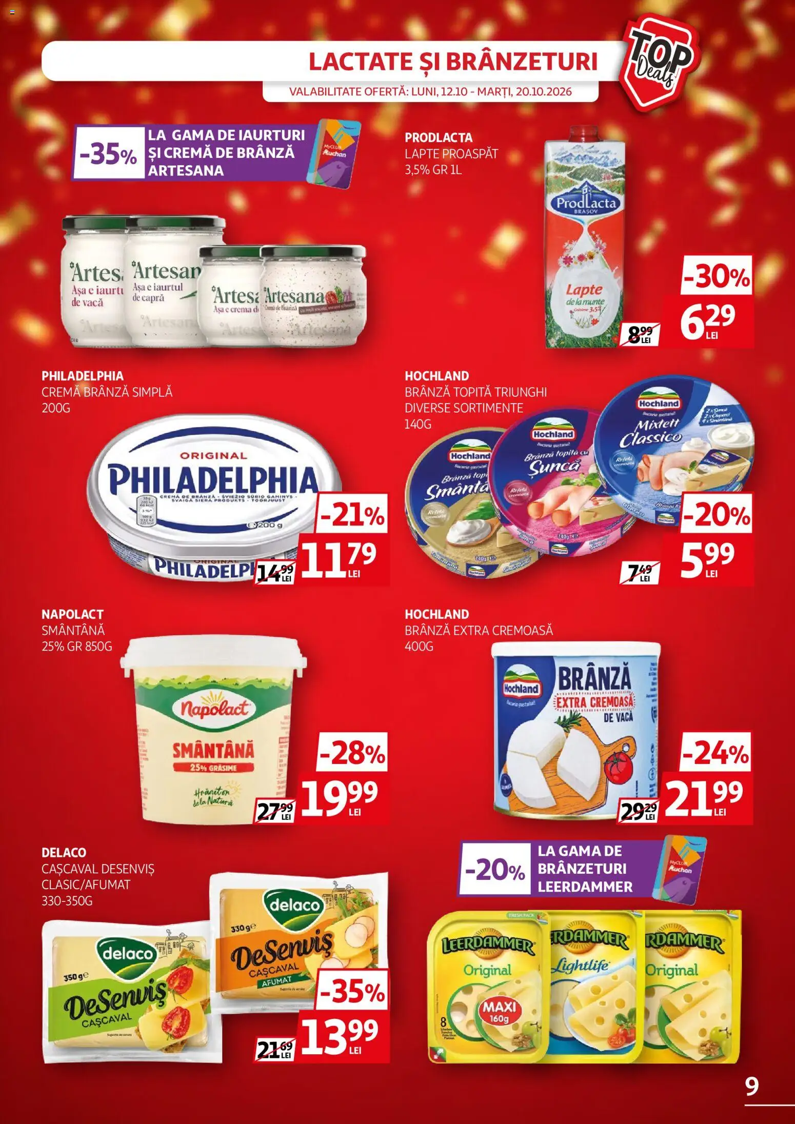 Catalog Auchan 12 - 19 Octombrie 2026 | Pagina 9 | Produse: Delaco, Brânză, Hochland, Șuncă