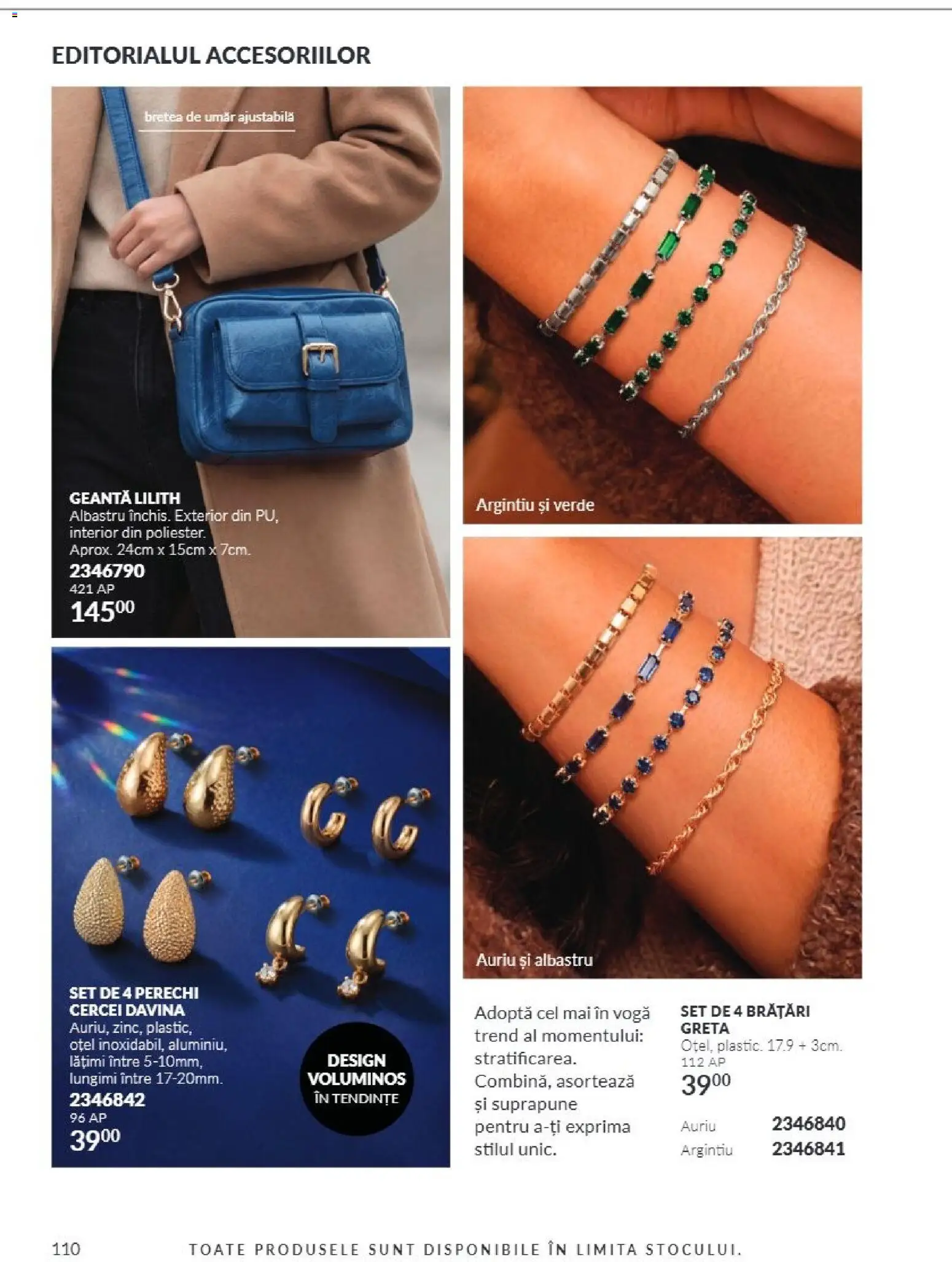 Catalog Avon 1 - 30 Noiembrie 2026 | Pagina 110 | Produse: Geantă, Cercei