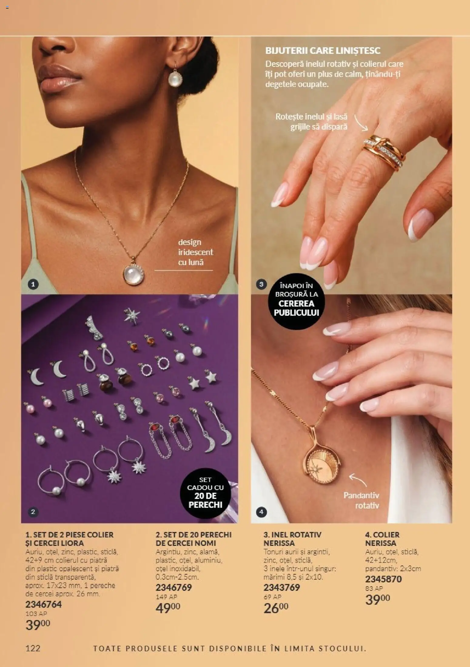 Catalog Avon 1 - 30 Noiembrie 2026 | Pagina 122 | Produse: Cercei, Colier, Inel, Plus