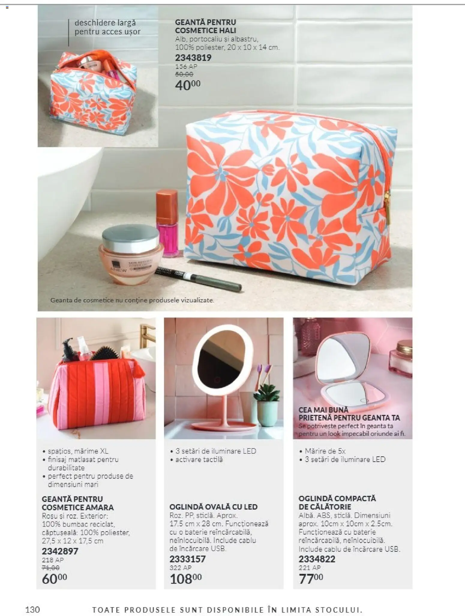 Catalog Avon 1 - 30 Noiembrie 2026 | Pagina 130 | Produse: Geantă, LED, Baterie, Oglindă