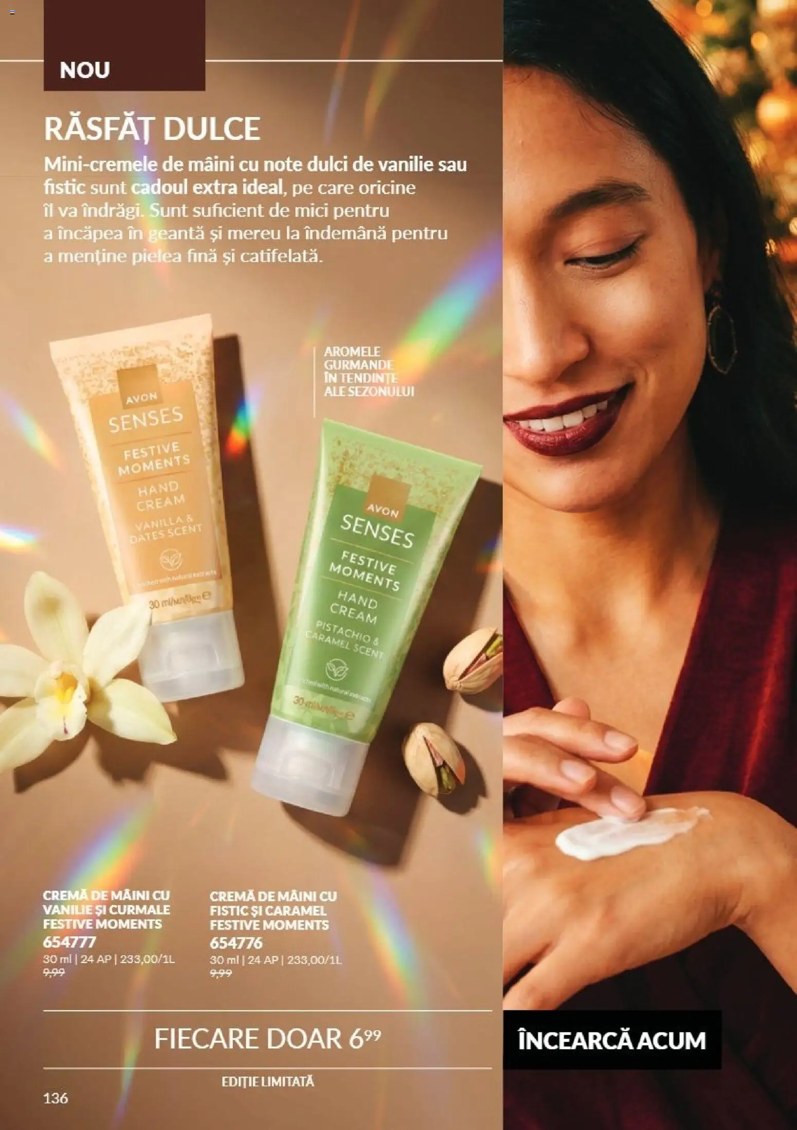 Catalog Avon 1 - 30 Noiembrie 2026 | Pagina 136 | Produse: Cremă, Cremă de mâini, Fistic, Curmale