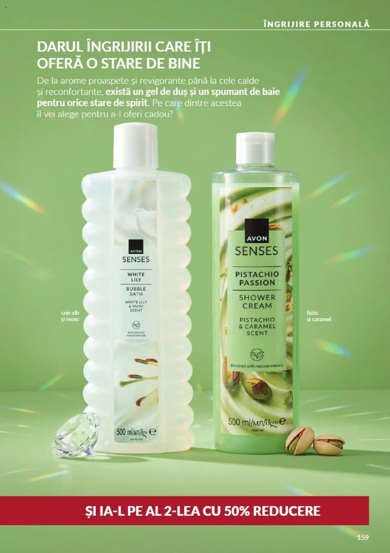 Catalog Avon 1 - 30 Noiembrie 2026 | Pagina 159 | Produse: Duș, Gel de duș, Fistic, Spumant de baie