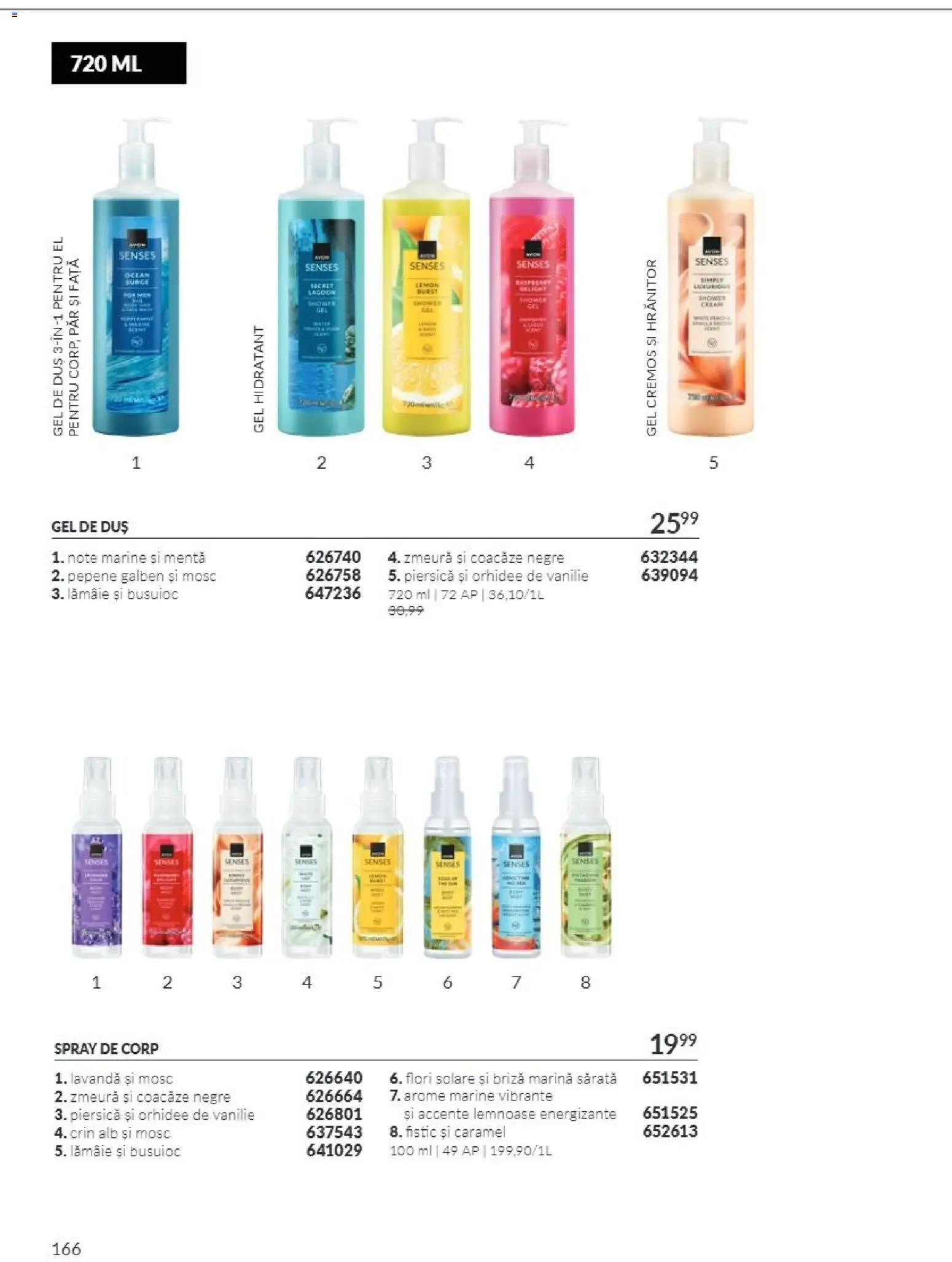 Catalog Avon 1 - 30 Noiembrie 2026 | Pagina 166 | Produse: Piersică, Zmeură, Gel de duș, Fistic