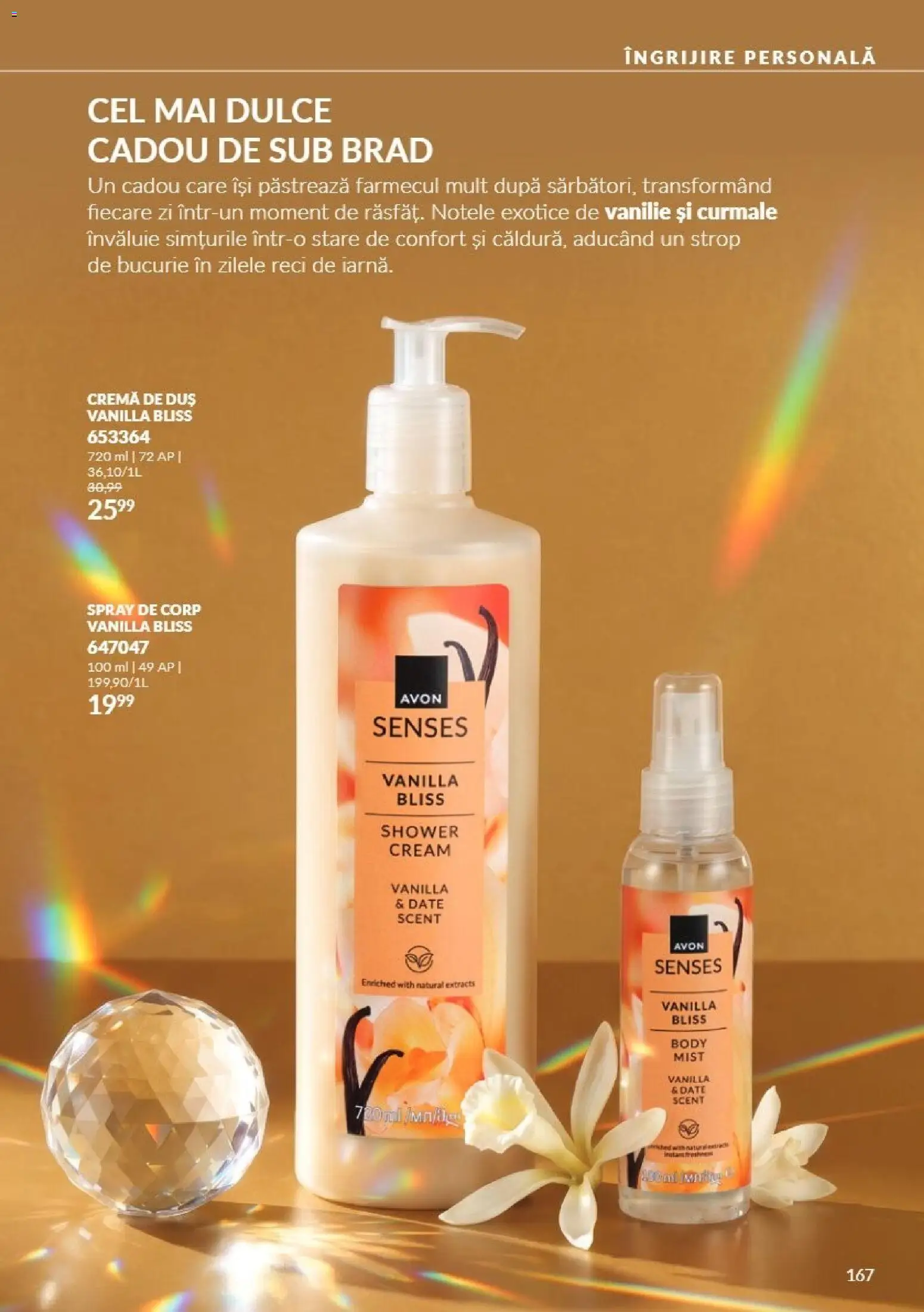 Catalog Avon 1 - 30 Noiembrie 2026 | Pagina 167 | Produse: Body, Duș, Cremă, Curmale