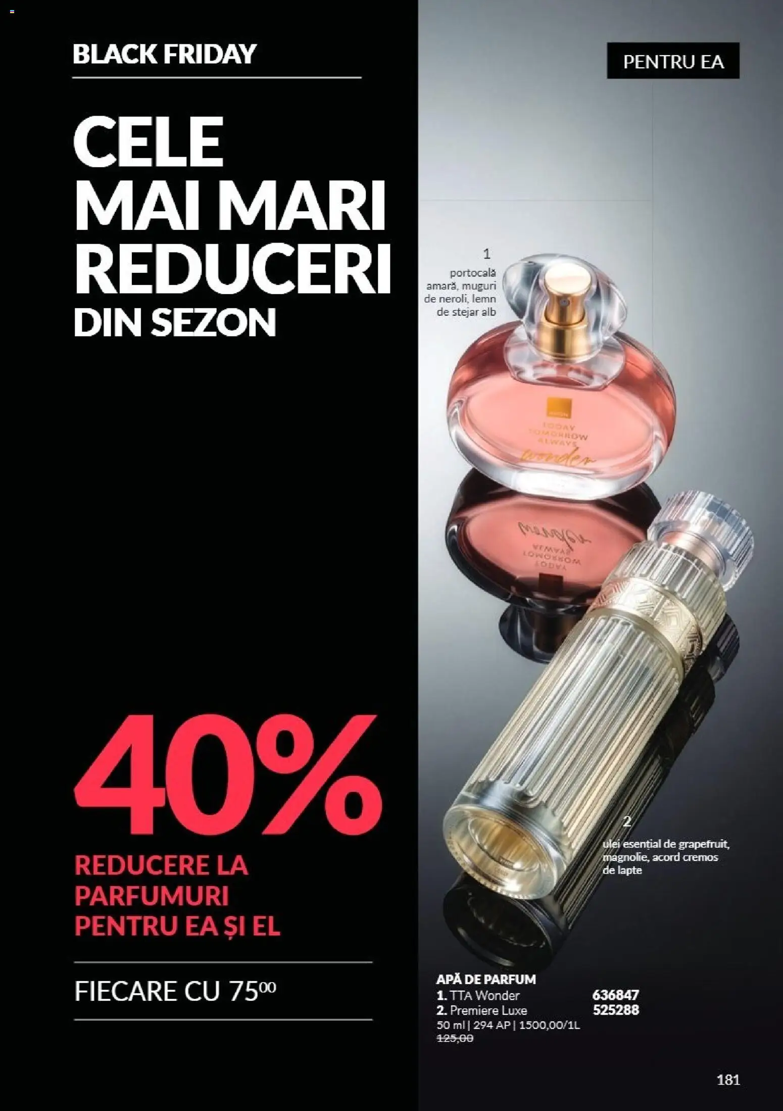 Catalog Avon 1 - 30 Noiembrie 2026 | Pagina 181 | Produse: Lapte, Ulei, Apă, Black