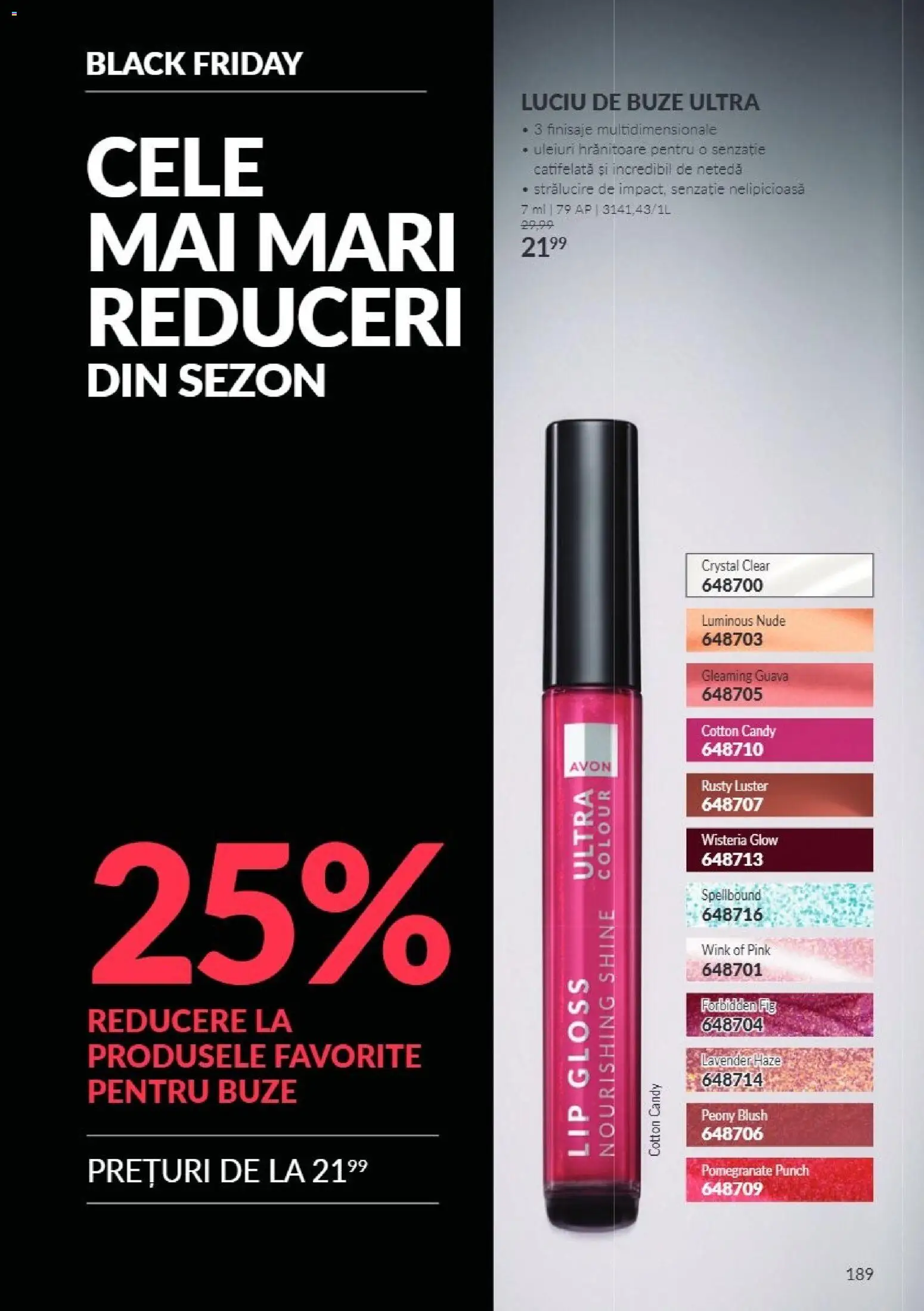 Catalog Avon 1 - 30 Noiembrie 2026 | Pagina 189 | Produse: Blush, Luciu de buze, Clear, Black