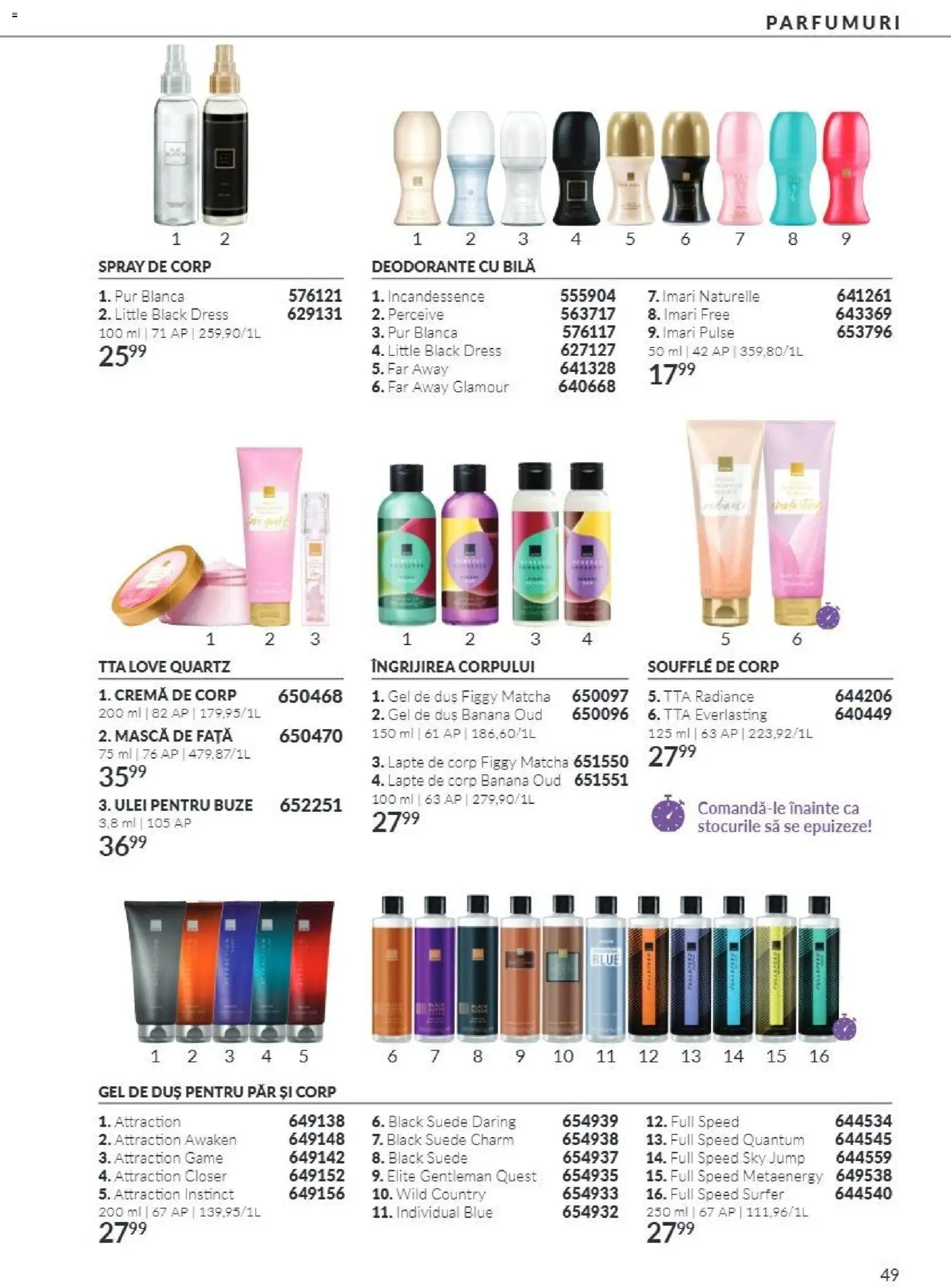 Catalog Avon 1 - 30 Noiembrie 2026 | Pagina 49 | Produse: Lapte, Ulei, Gel de duș, Black