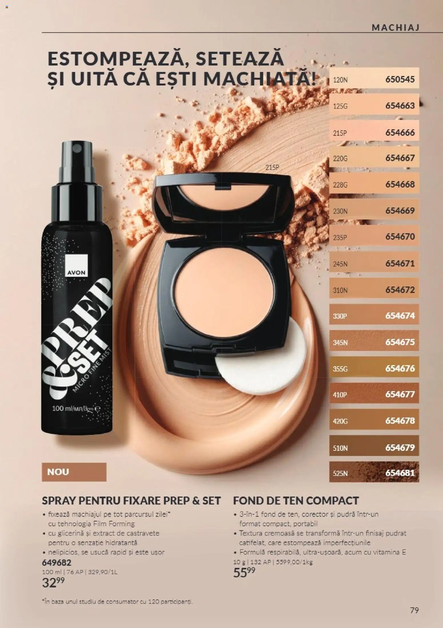 Catalog Avon 1 - 30 Noiembrie 2026 | Pagina 79 | Produse: Fond de ten, Finisaj, Machiaj, Pudră