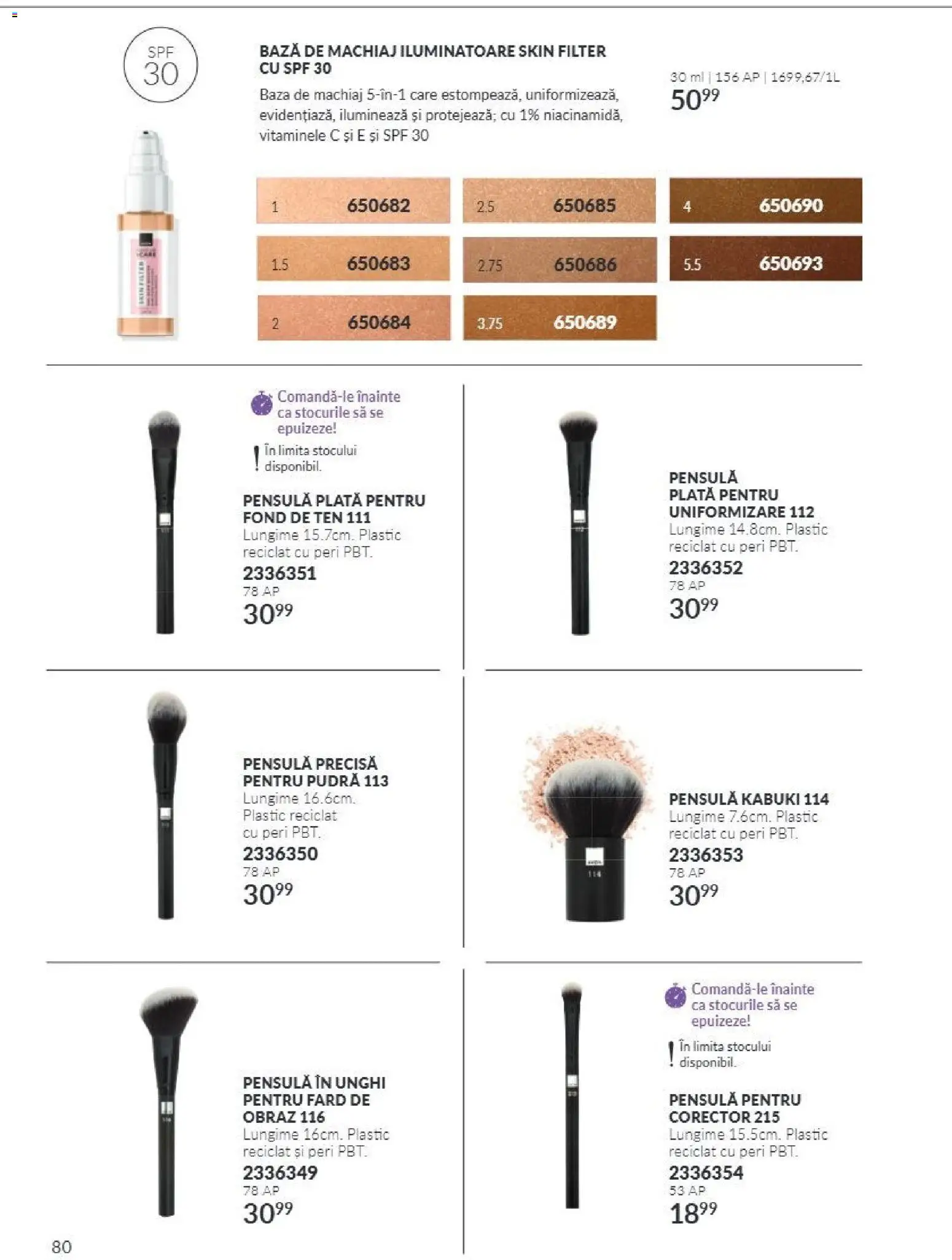 Catalog Avon 1 - 30 Noiembrie 2026 | Pagina 80 | Produse: Fond de ten, Bază de machiaj, Machiaj, Pudră