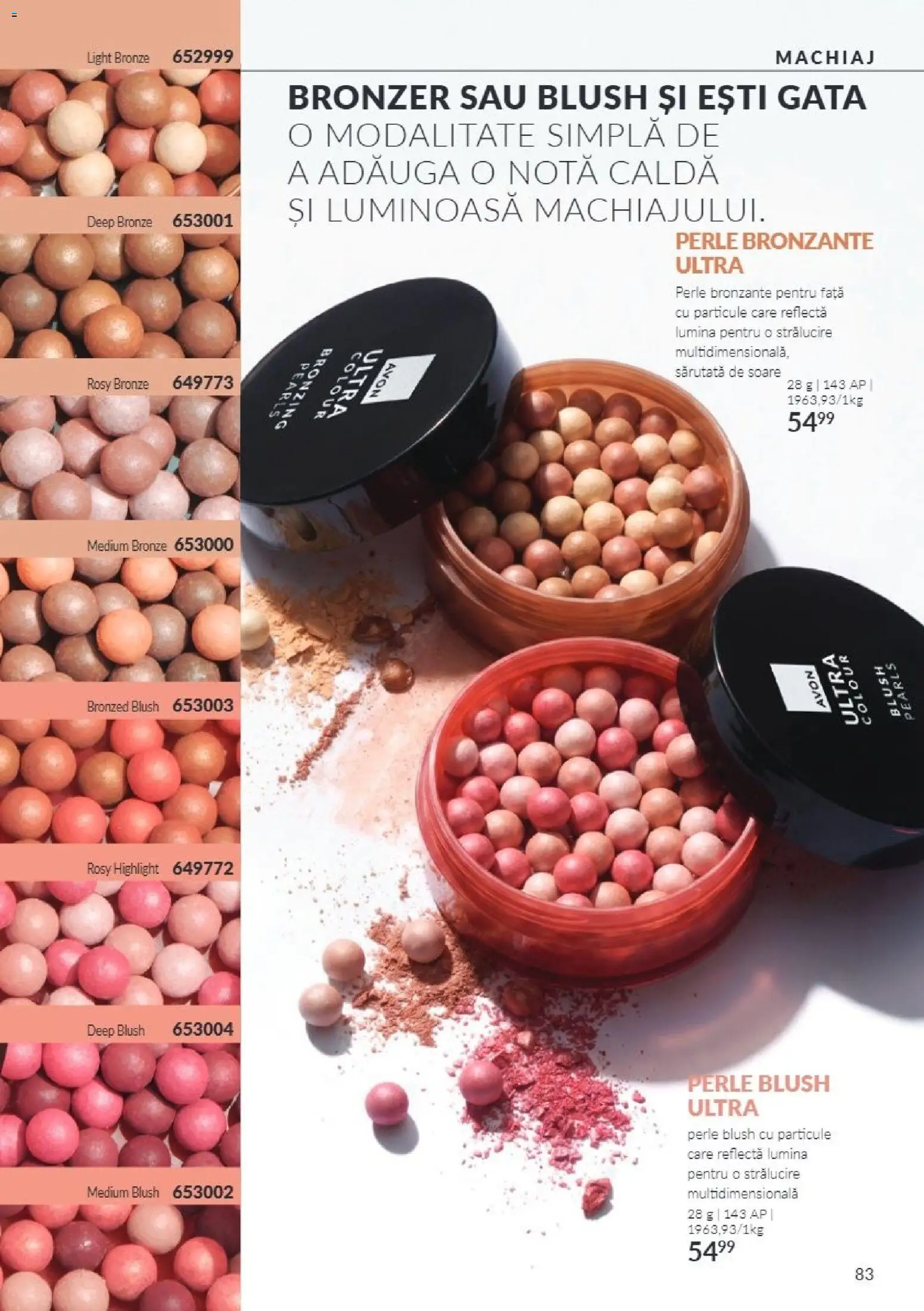 Catalog Avon 1 - 30 Noiembrie 2026 | Pagina 83 | Produse: Perle bronzante, Machiaj, Bronzer, Blush