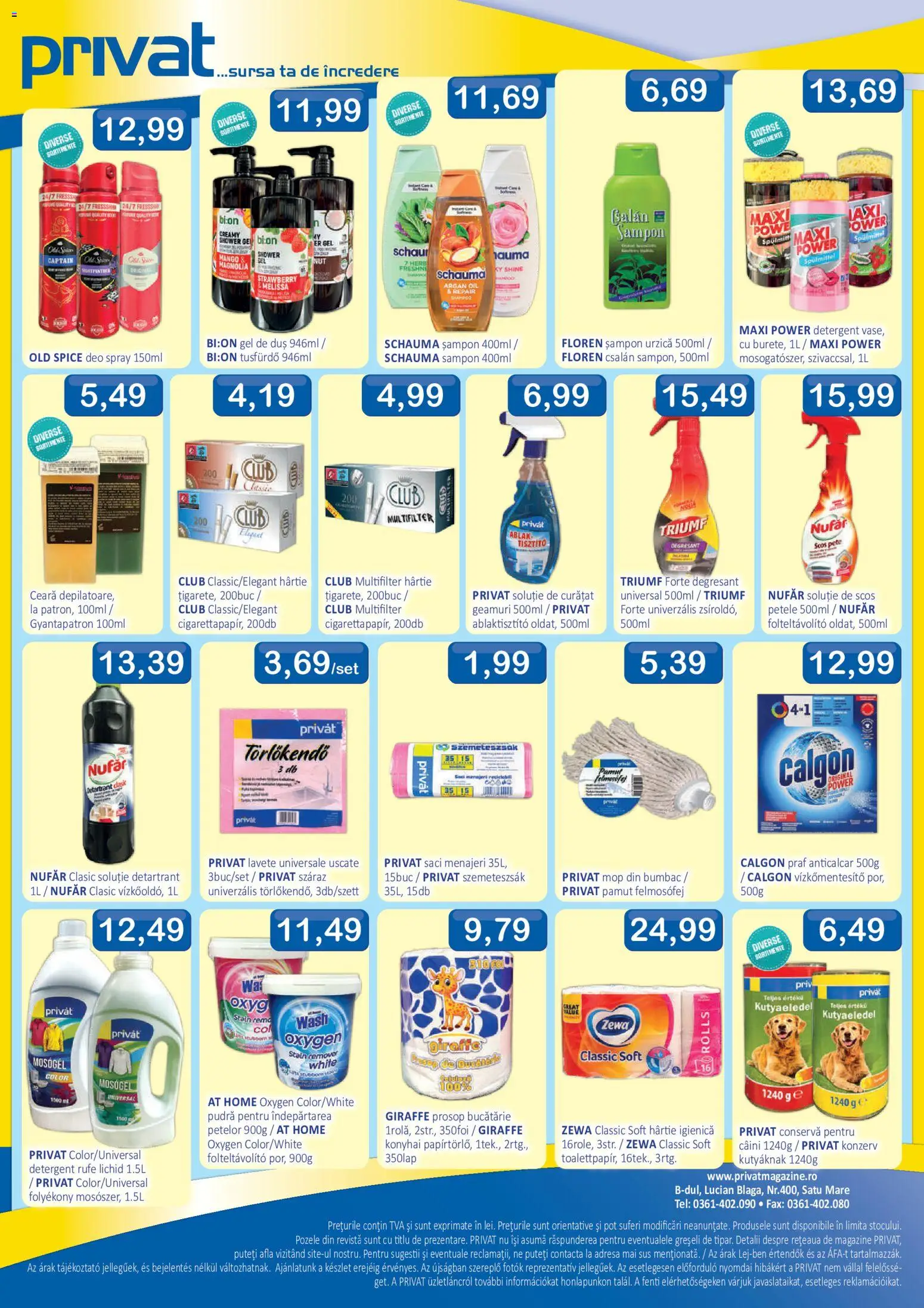 Catalog CBA 16 - 29 Octombrie 2026 | Pagina 4 | Produse: Old Spice, Detergent Rufe, Șampon, Lavete