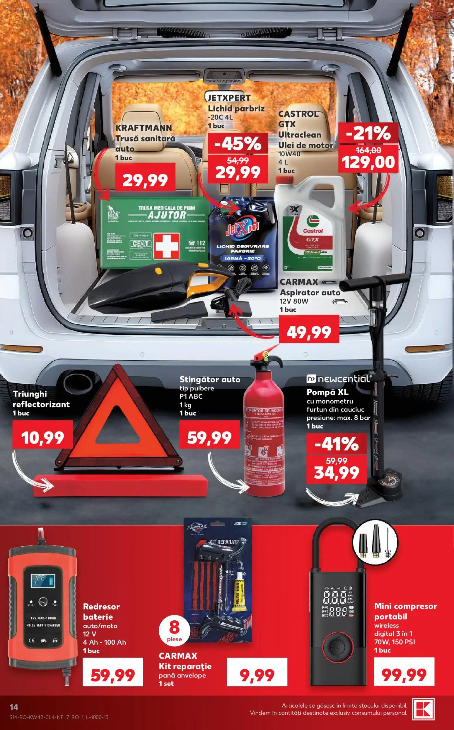 Catalog Kaufland 14 - 19 Octombrie 2026 | Pagina 14 | Produse: Parbriz, Manometru, Ulei, Tip