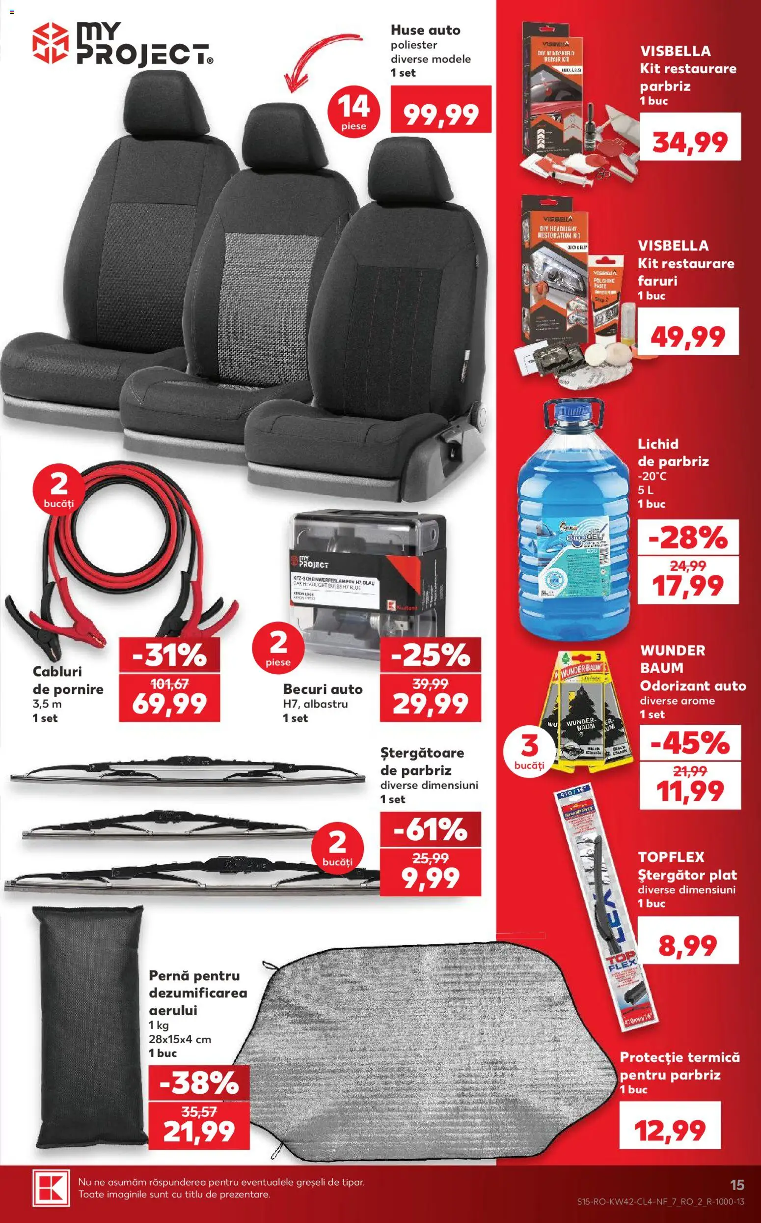 Catalog Kaufland 14 - 19 Octombrie 2026 | Pagina 15 | Produse: Parbriz, Lichid de parbriz, Pernă