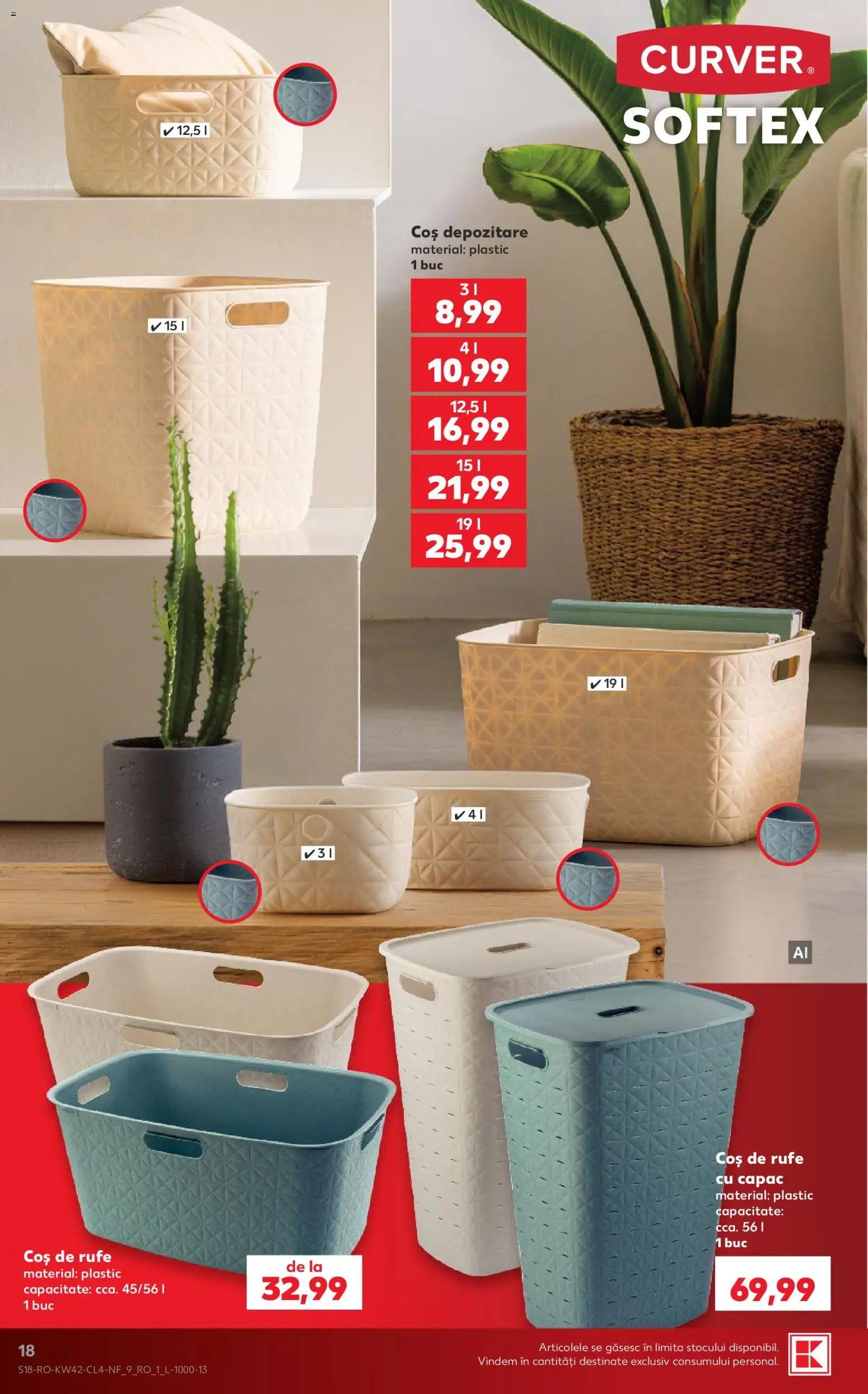 Catalog Kaufland 14 - 19 Octombrie 2026 | Pagina 18 | Produse: Coș, Coș De Rufe, Depozitare