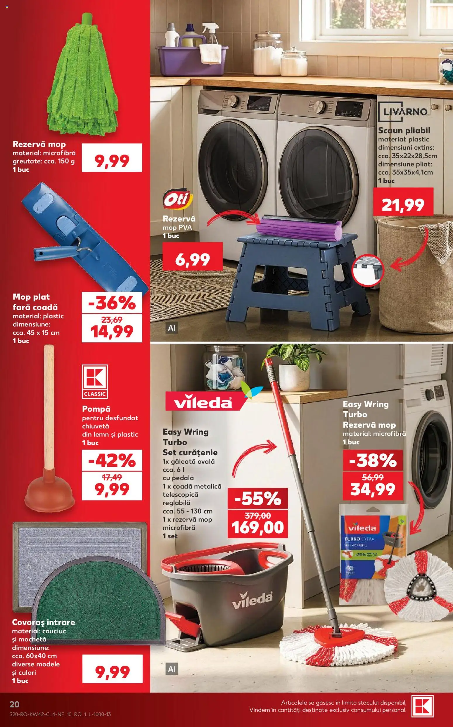 Catalog Kaufland 14 - 19 Octombrie 2026 | Pagina 20 | Produse: Mochetă, Scaun, Chiuvetă, Vileda