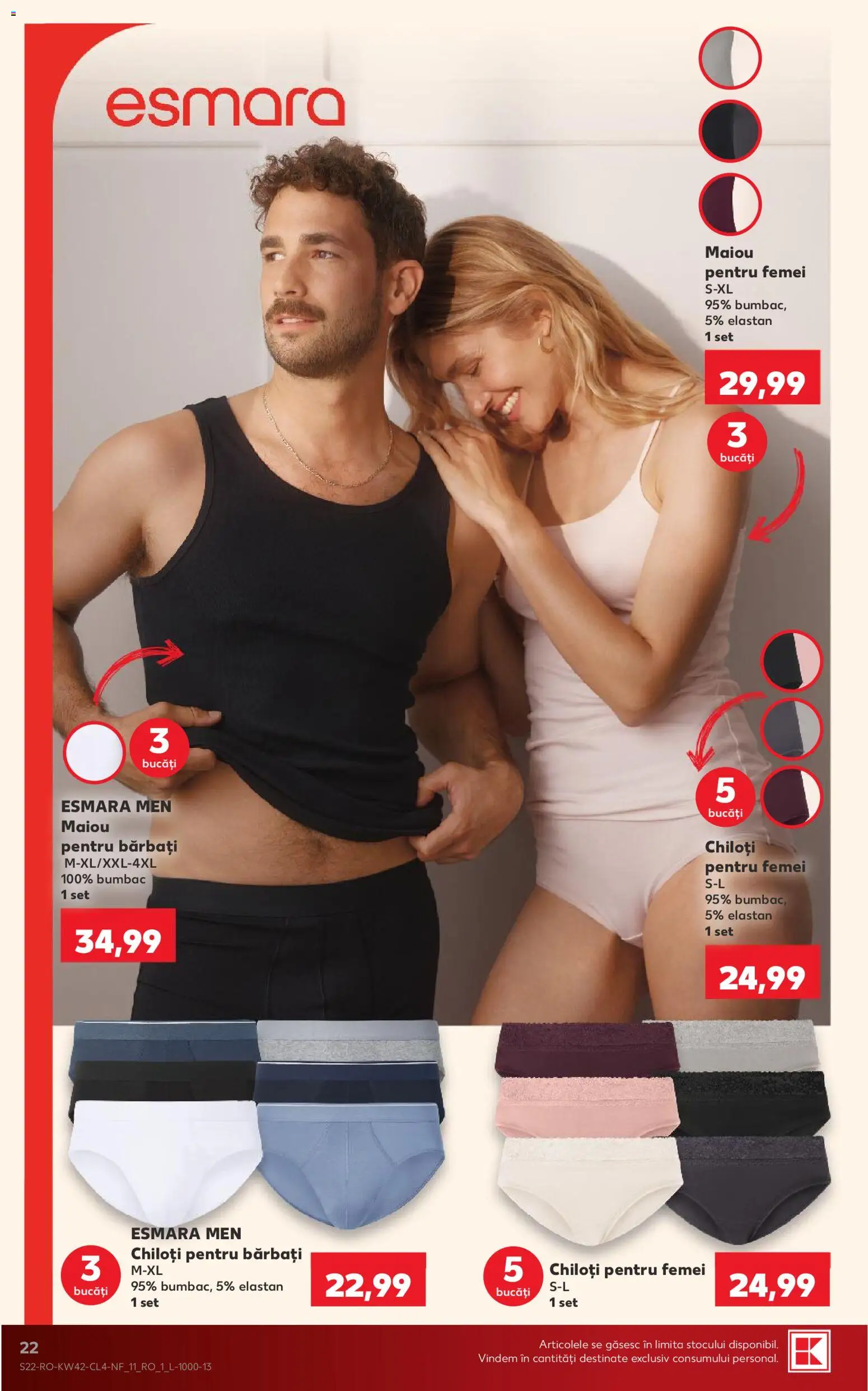 Catalog Kaufland 14 - 19 Octombrie 2026 | Pagina 22 | Produse: Maiou, Chiloți