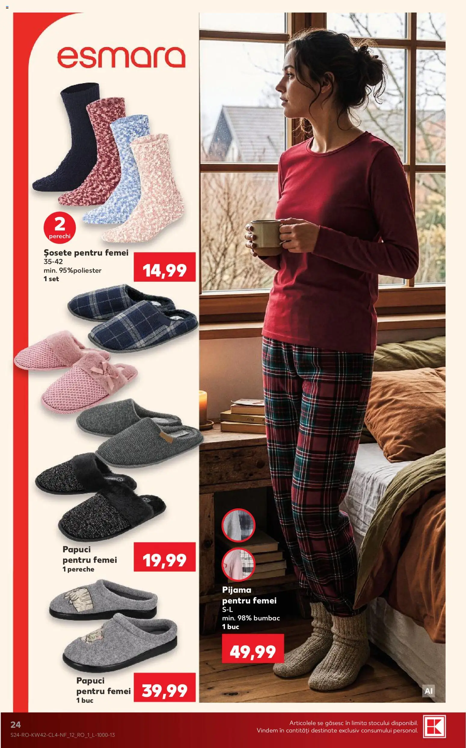 Catalog Kaufland 14 - 19 Octombrie 2026 | Pagina 24 | Produse: Pijamă, Șosete, Papuci