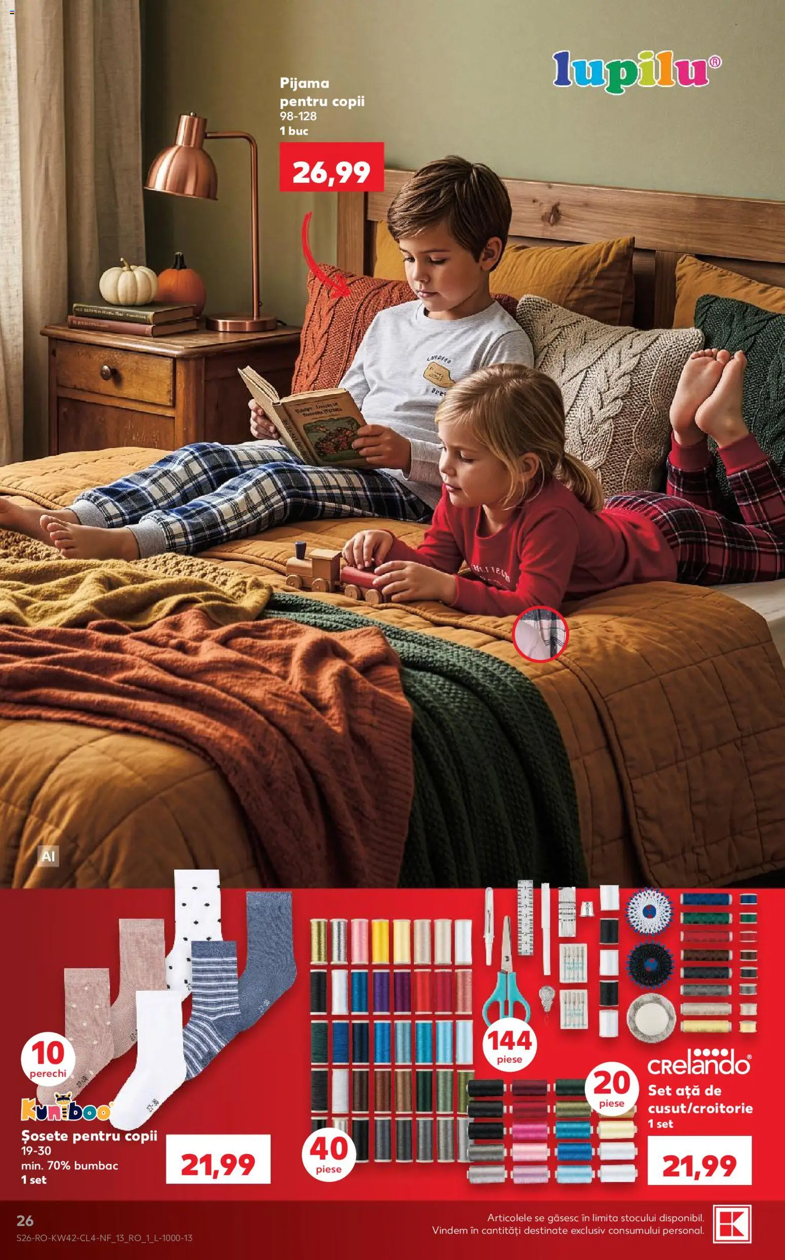 Catalog Kaufland 14 - 19 Octombrie 2026 | Pagina 26 | Produse: Pijamă, Șosete