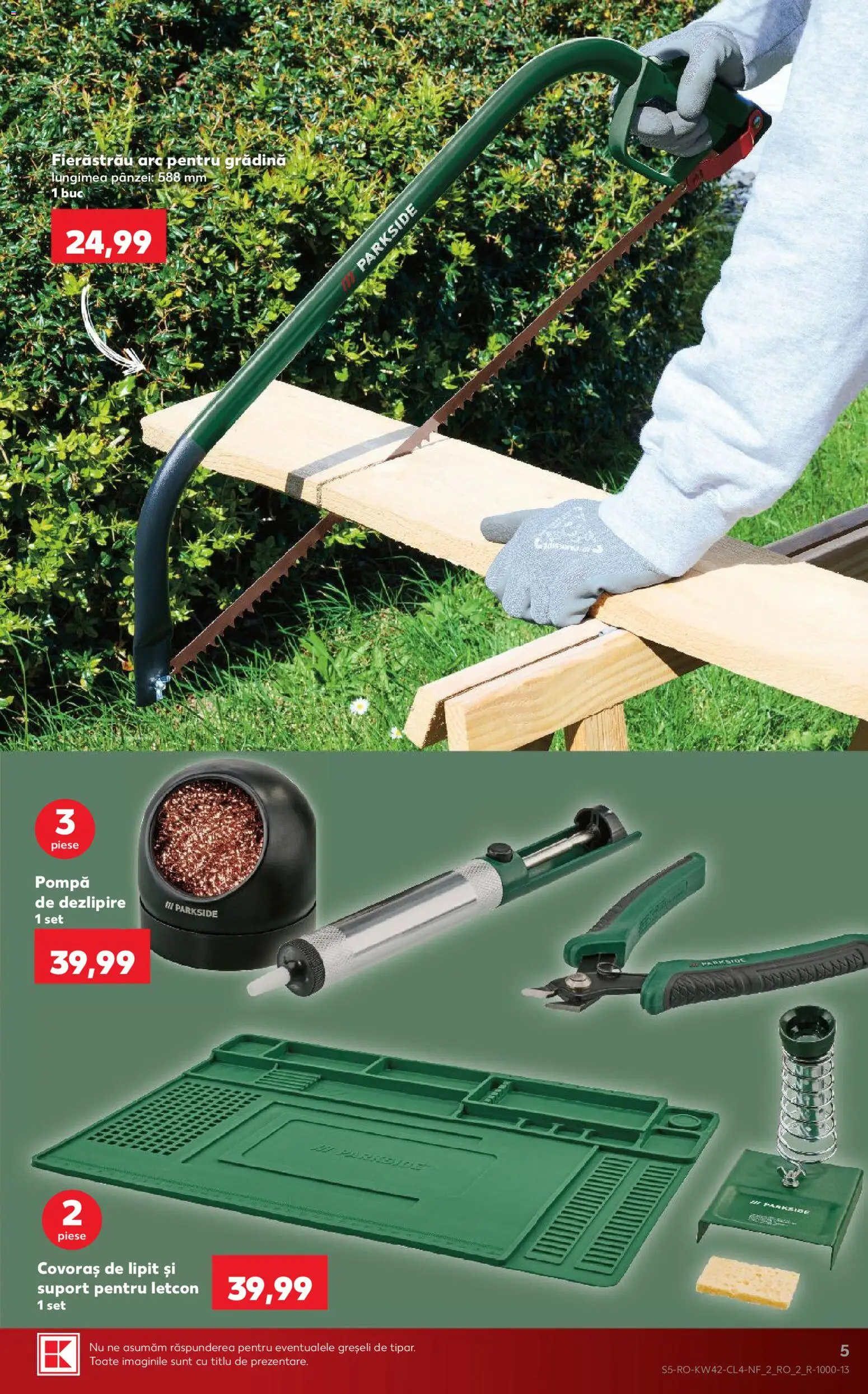 Catalog Kaufland 14 - 19 Octombrie 2026 | Pagina 5 | Produse: Gradina, Parkside, Suport
