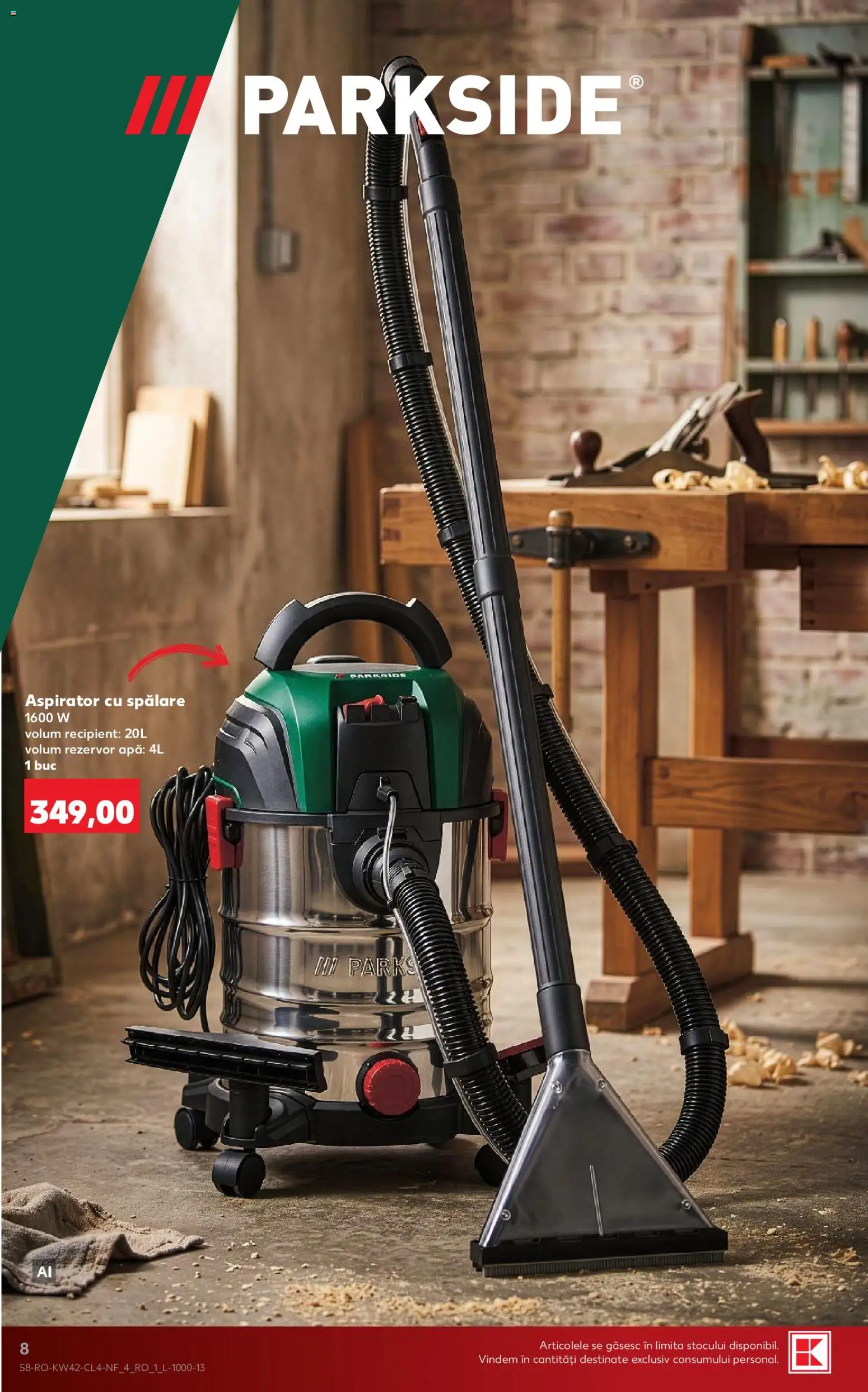 Catalog Kaufland 14 - 19 Octombrie 2026 | Pagina 8 | Produse: Aspirator, Parkside, Apă