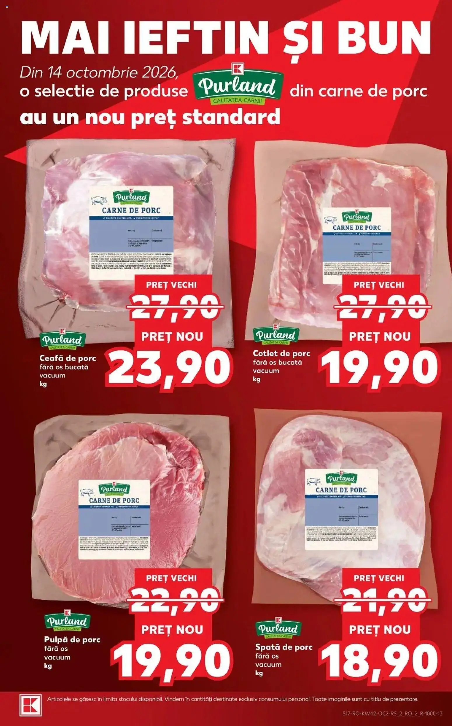 Catalog Kaufland 14 - 19 Octombrie 2026 | Pagina 17 | Produse: Spata de porc, Ceafa de porc, Cotlet, Carne De Porc