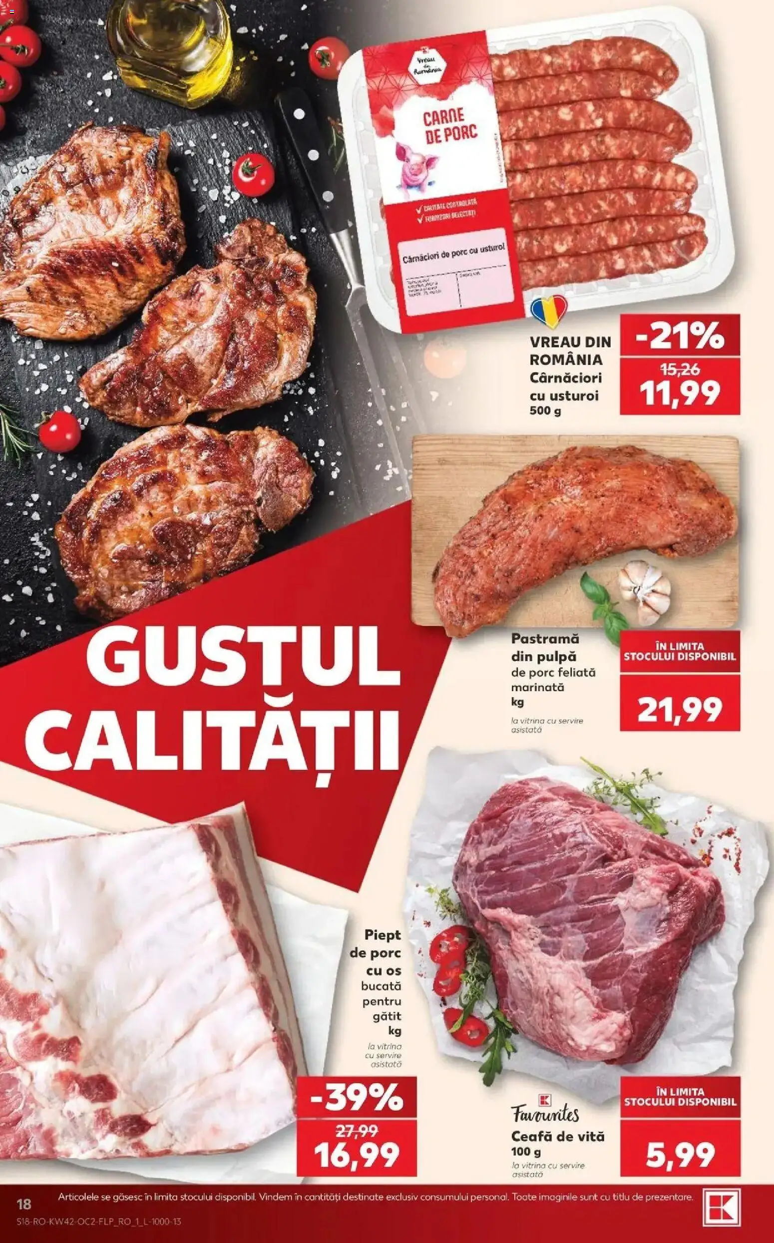 Catalog Kaufland 14 - 19 Octombrie 2026 | Pagina 18 | Produse: Vită, Piept de Porc, Carne De Porc, Usturoi