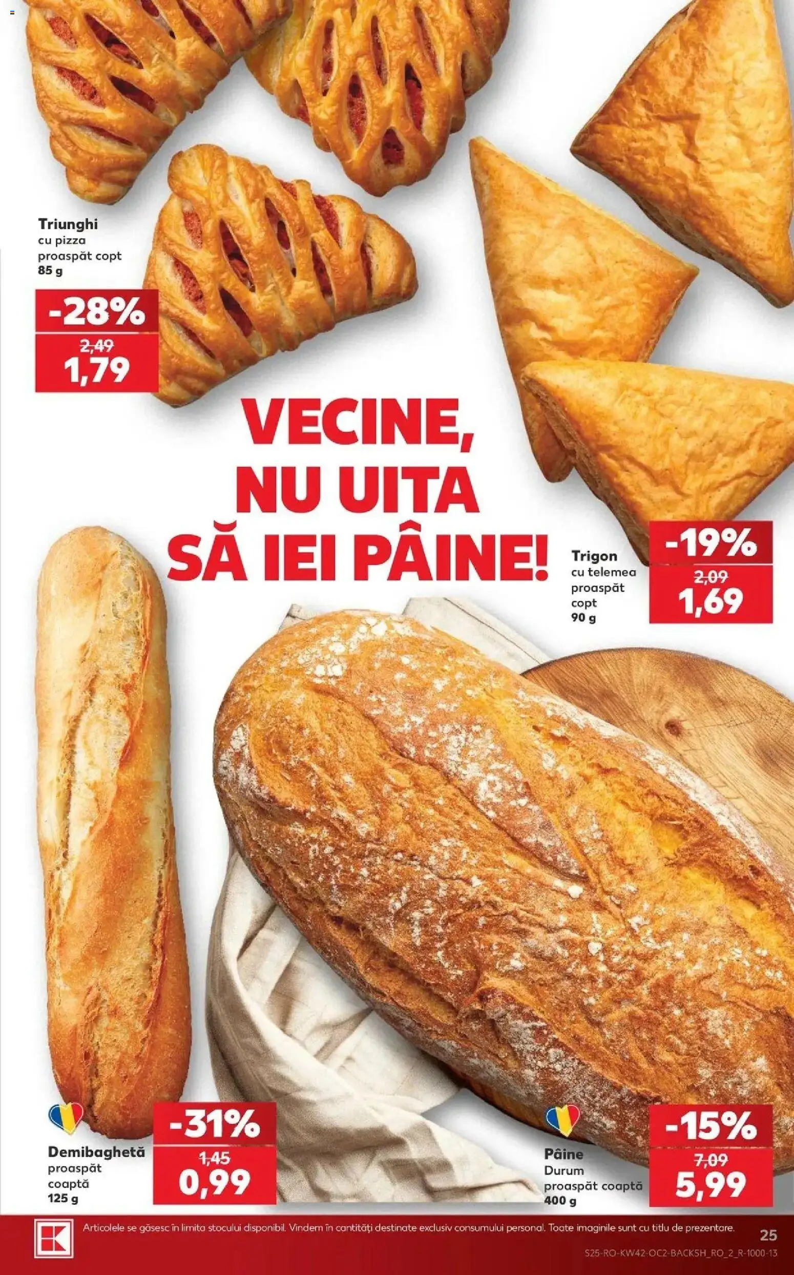 Catalog Kaufland 14 - 19 Octombrie 2026 | Pagina 25 | Produse: Pâine, Pizza