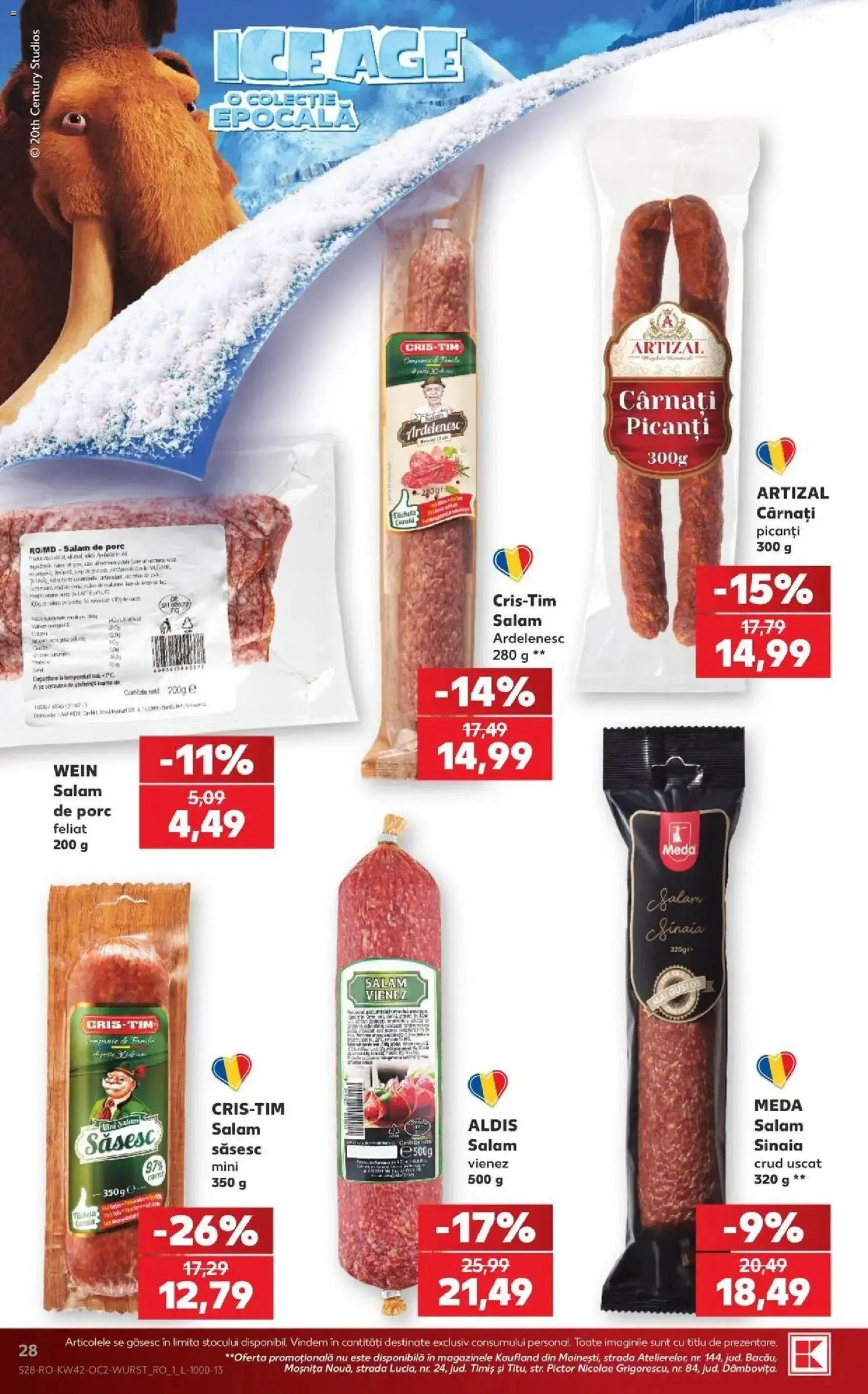 Catalog Kaufland 14 - 19 Octombrie 2026 | Pagina 28 | Produse: Salam, Cârnați