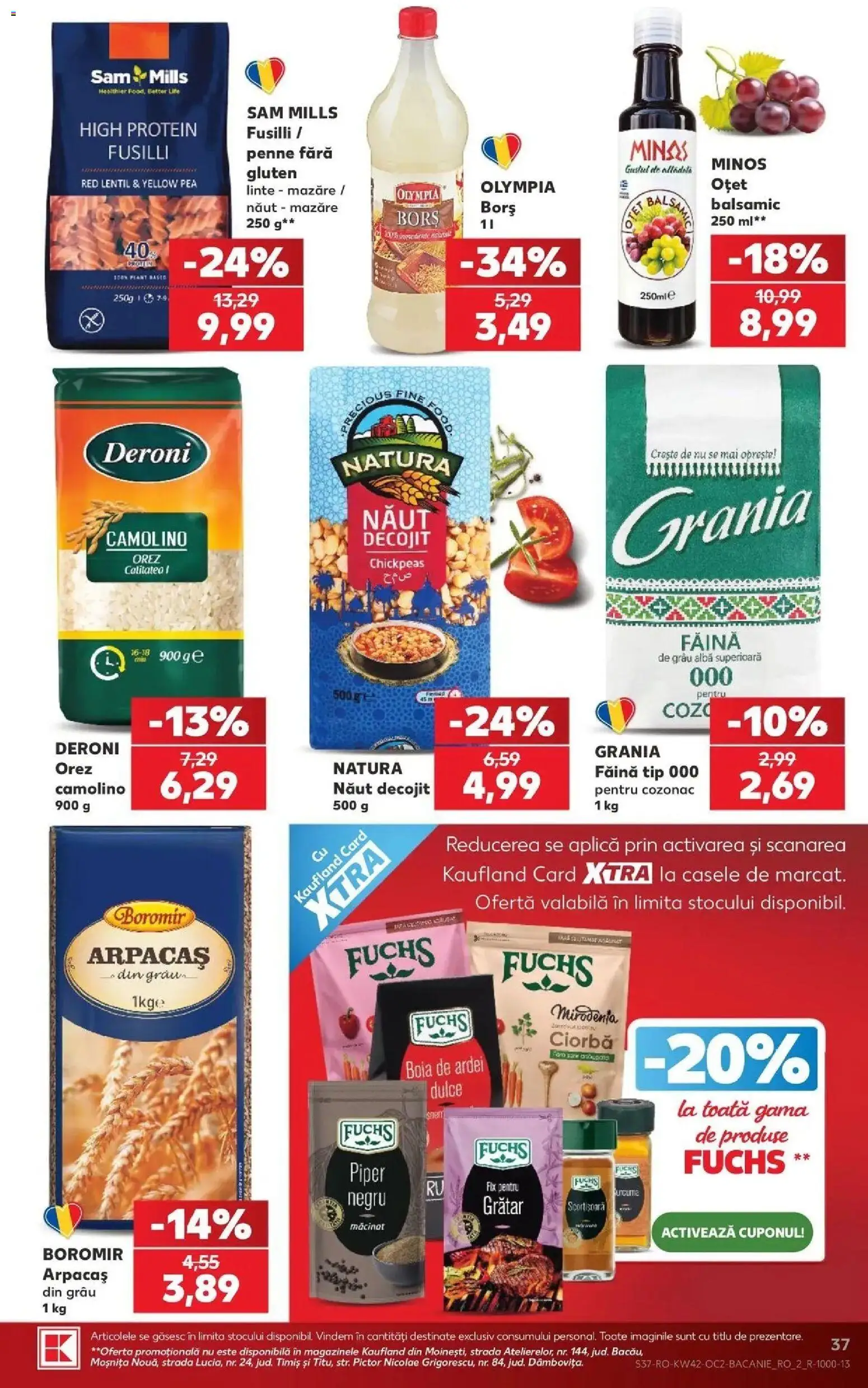 Catalog Kaufland 14 - 19 Octombrie 2026 | Pagina 37 | Produse: Alba, Oțet, Făină, Tip