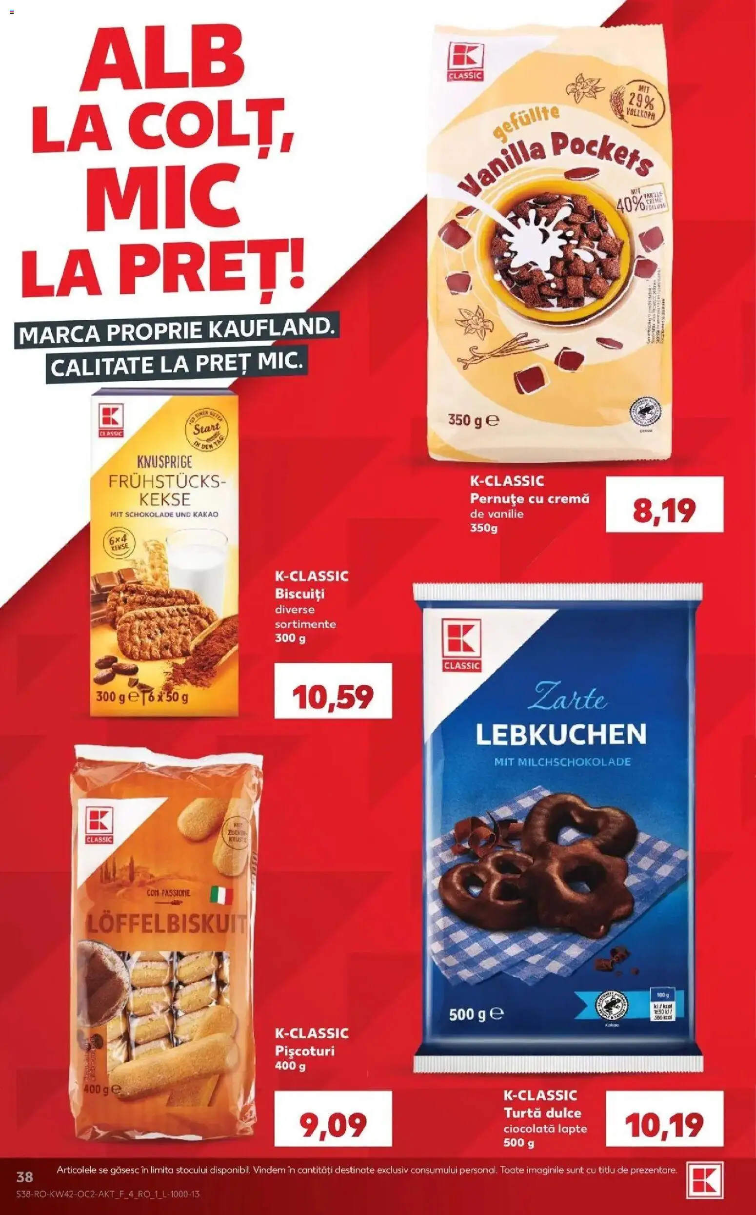 Catalog Kaufland 14 - 19 Octombrie 2026 | Pagina 38 | Produse: Cremă, Ciocolată, Biscuiți, Turtă dulce