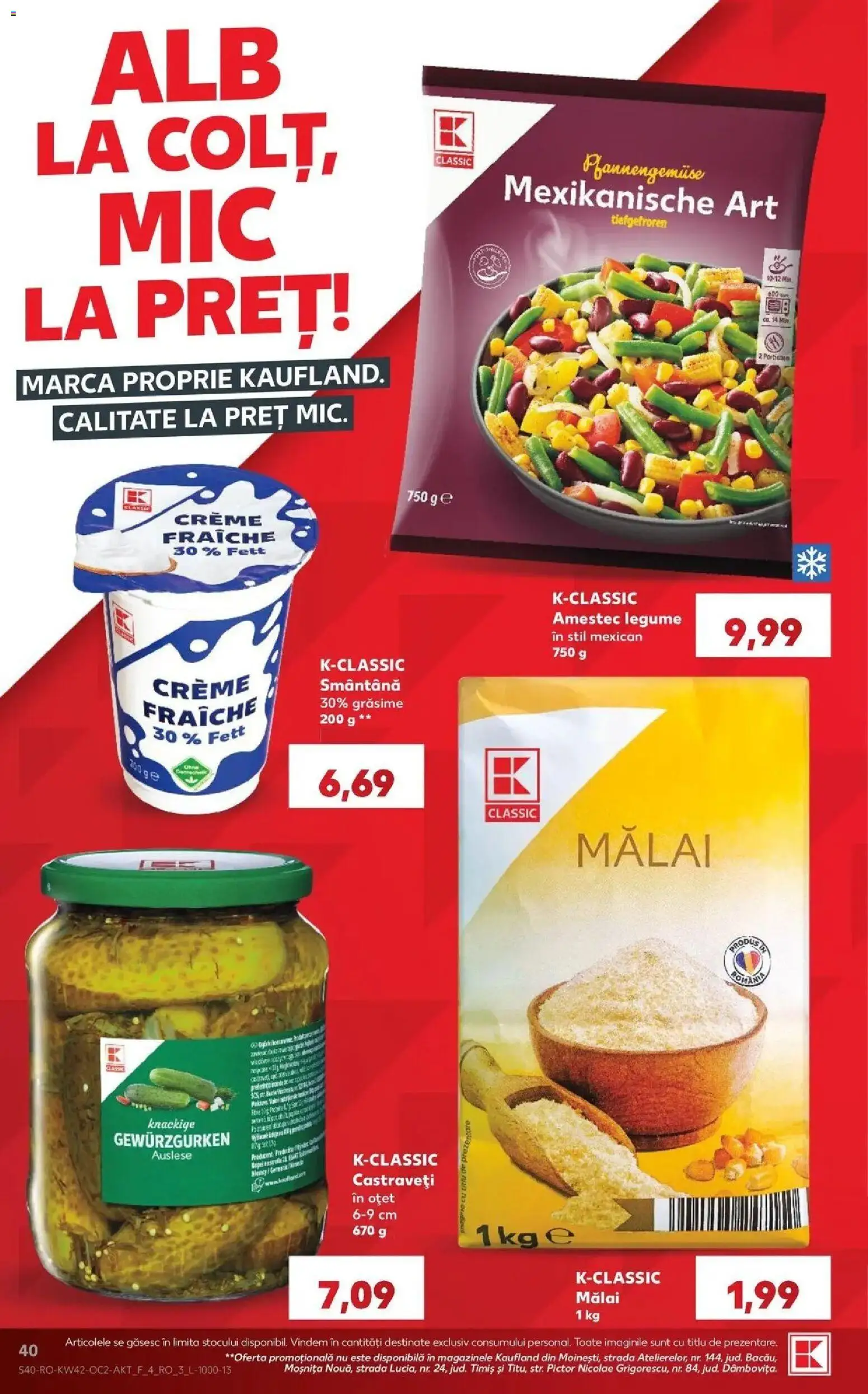 Catalog Kaufland 14 - 19 Octombrie 2026 | Pagina 40 | Produse: Art, Mălai, Amestec, Legume