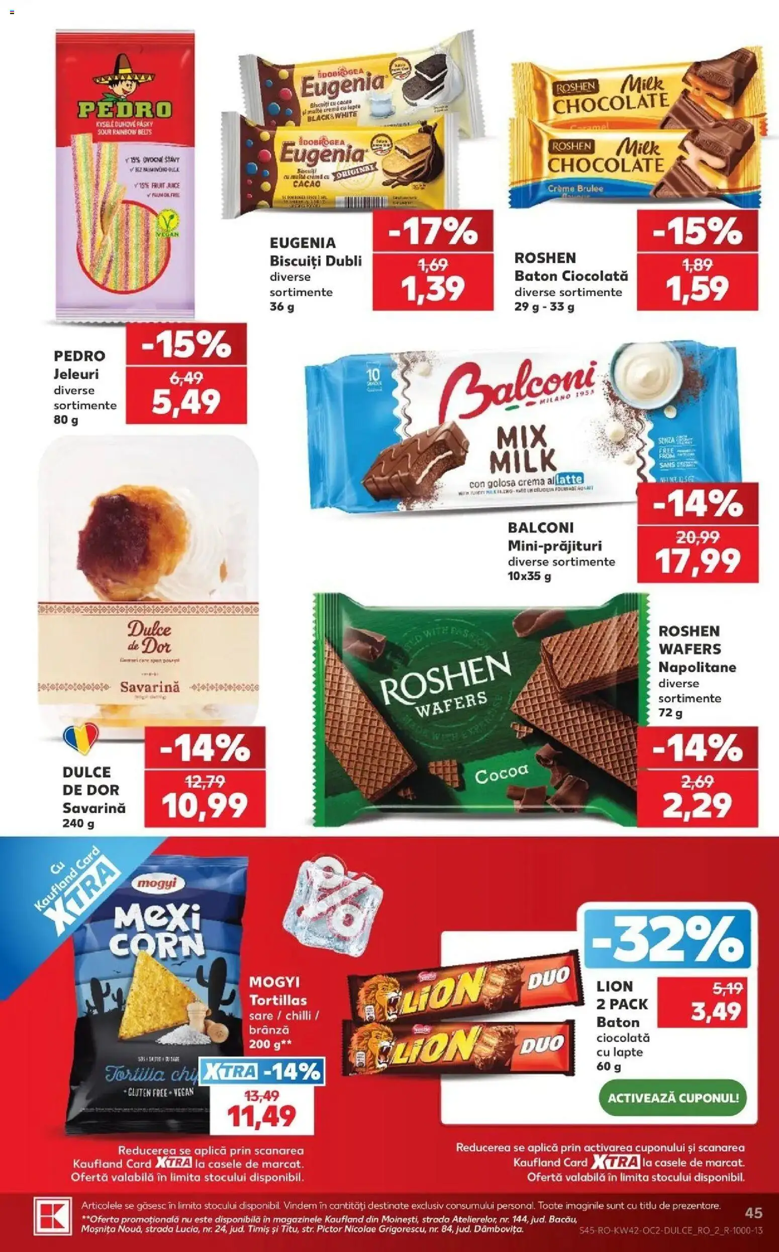 Catalog Kaufland 14 - 19 Octombrie 2026 | Pagina 45 | Produse: Savarină, Lapte, Ciocolată, Biscuiți