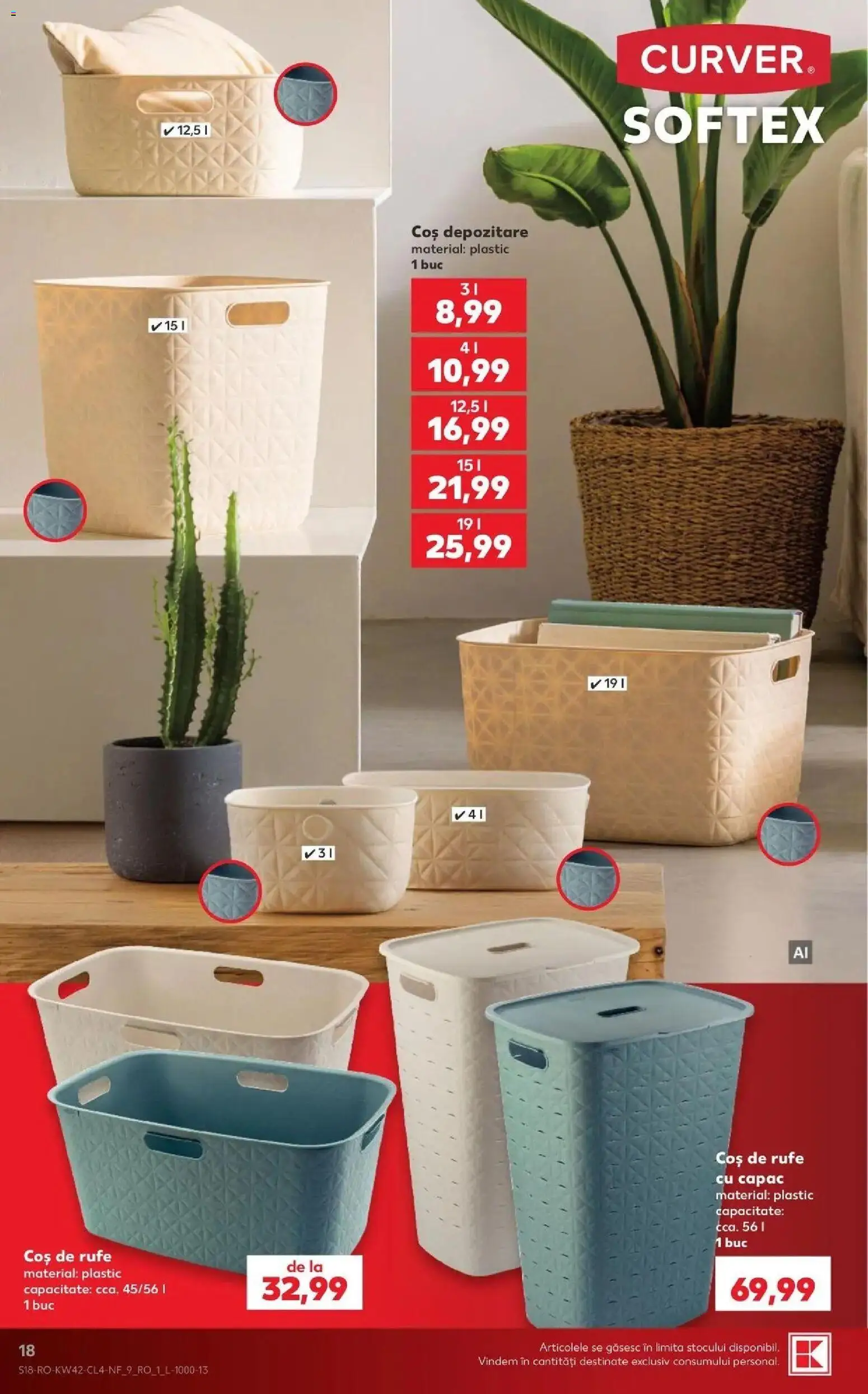 Catalog Kaufland 14 - 19 Octombrie 2026 | Pagina 18 | Produse: Coș, Coș De Rufe, Depozitare