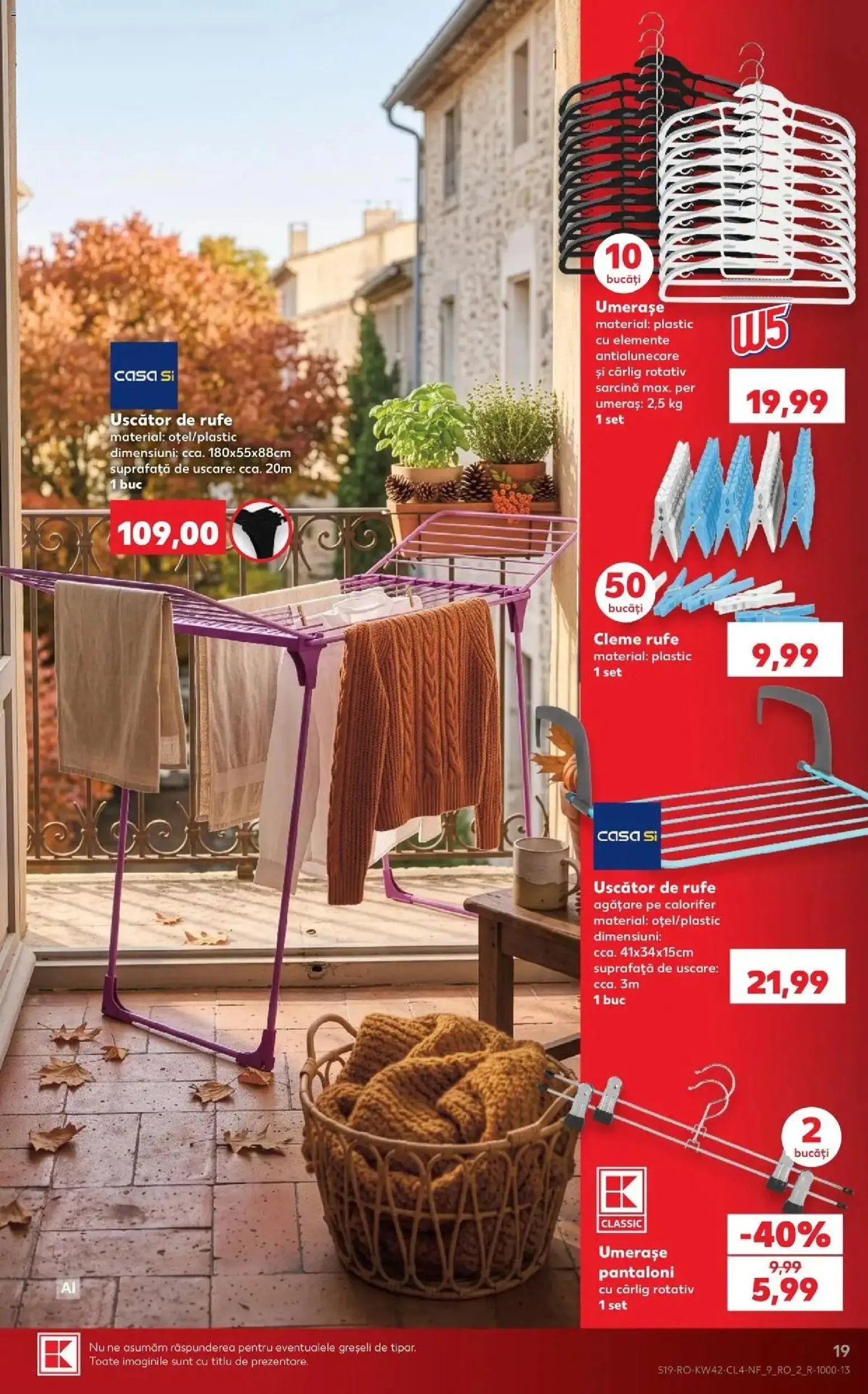 Catalog Kaufland 14 - 19 Octombrie 2026 | Pagina 19 | Produse: Uscător, Uscător de Rufe, Calorifer, Pantaloni