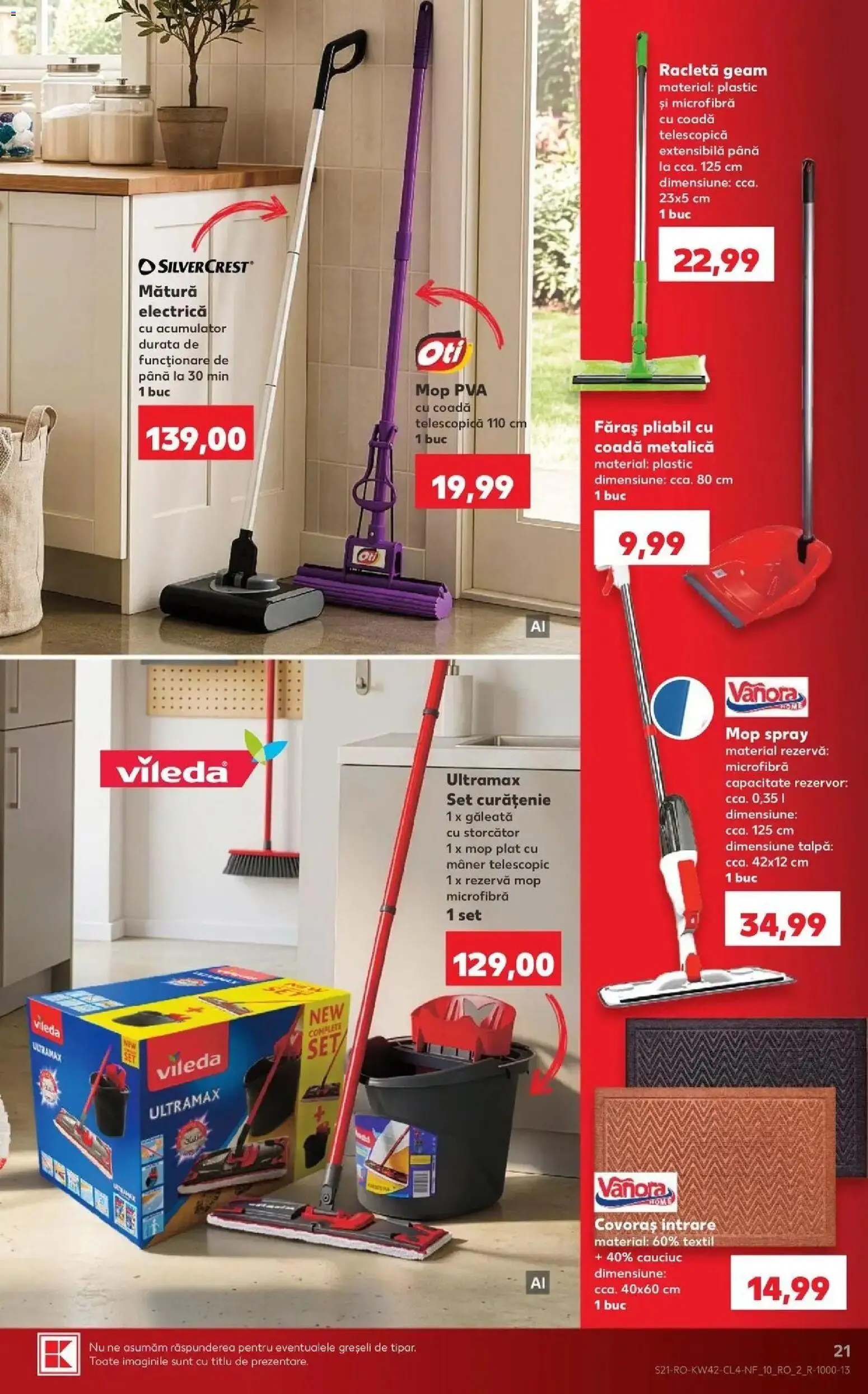 Catalog Kaufland 14 - 19 Octombrie 2026 | Pagina 21 | Produse: Electrică, Storcător, Mătură, Vileda