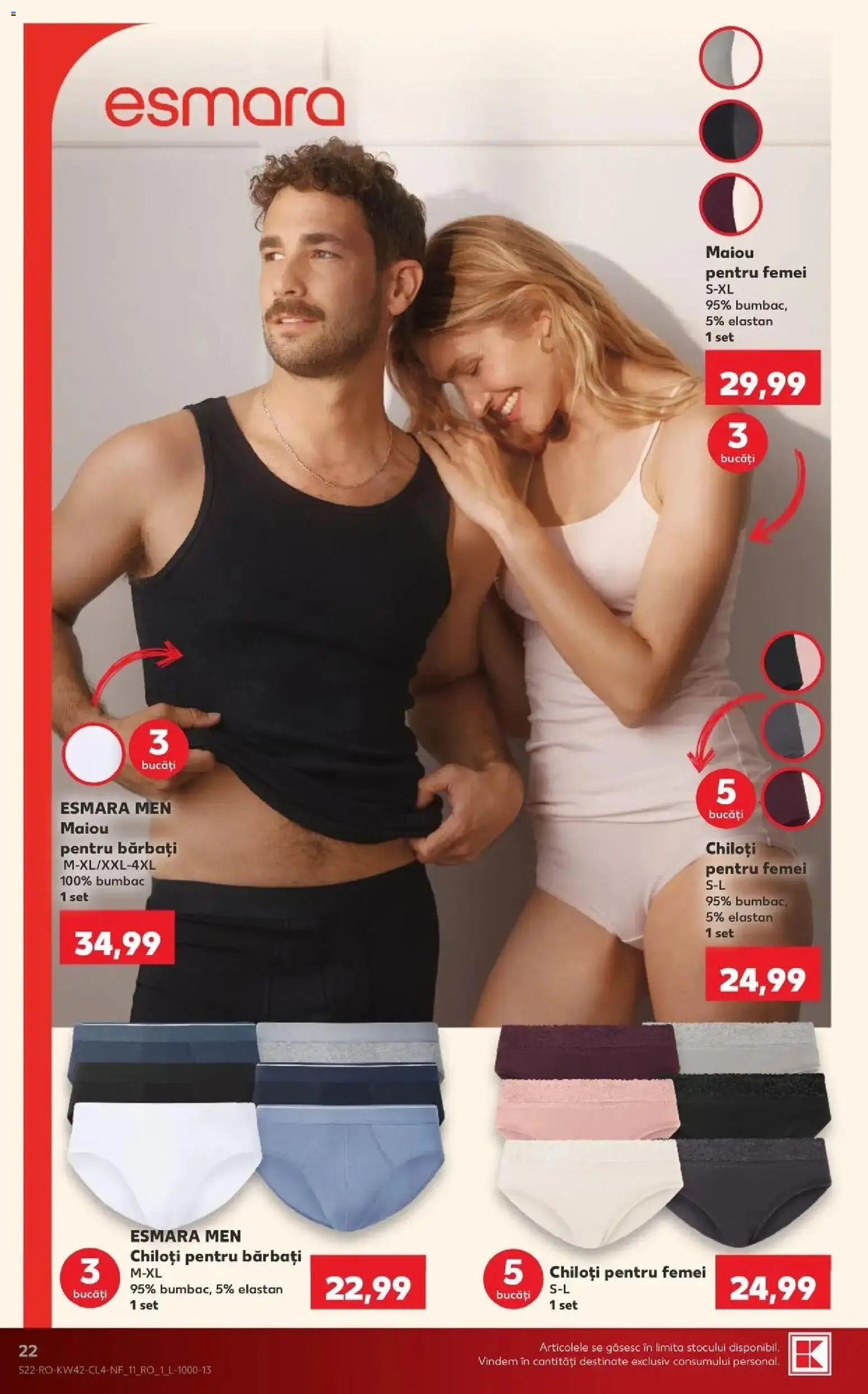Catalog Kaufland 14 - 19 Octombrie 2026 | Pagina 22 | Produse: Maiou, Chiloți