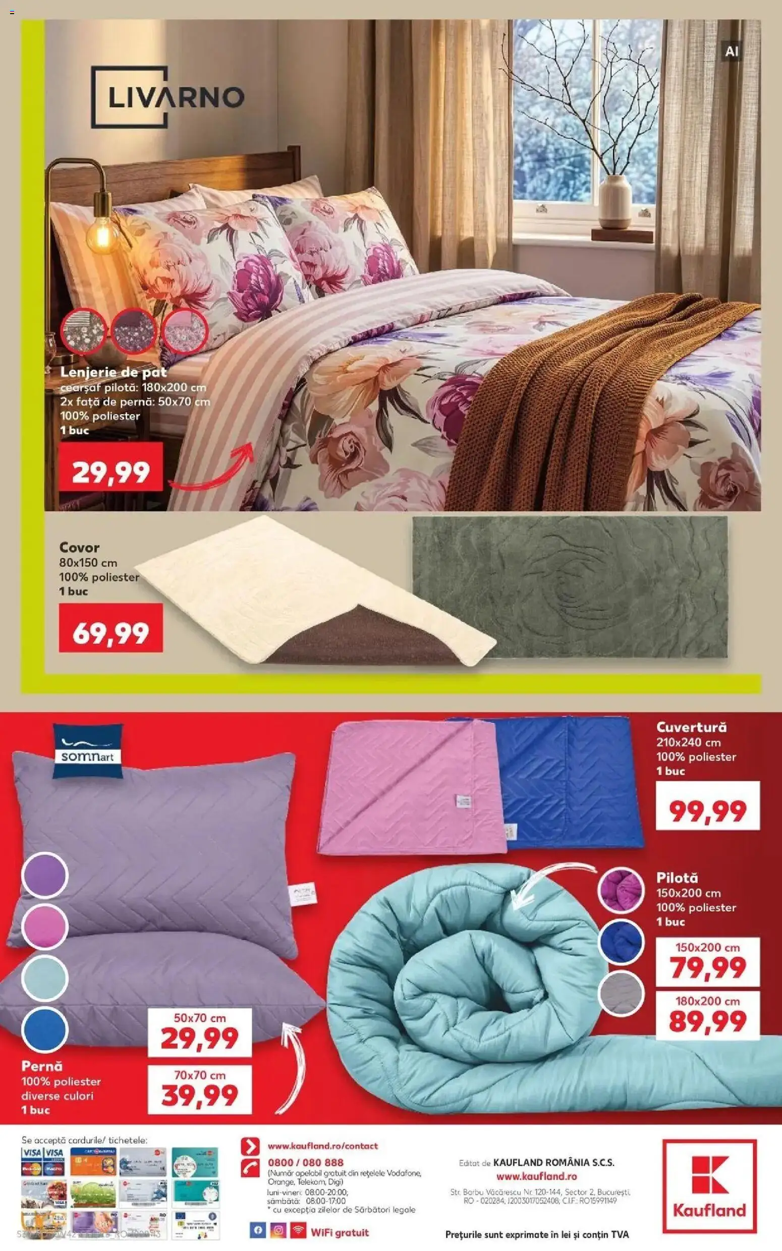 Catalog Kaufland 14 - 19 Octombrie 2026 | Pagina 30 | Produse: Cuvertură, Pat, Pernă, Pilotă