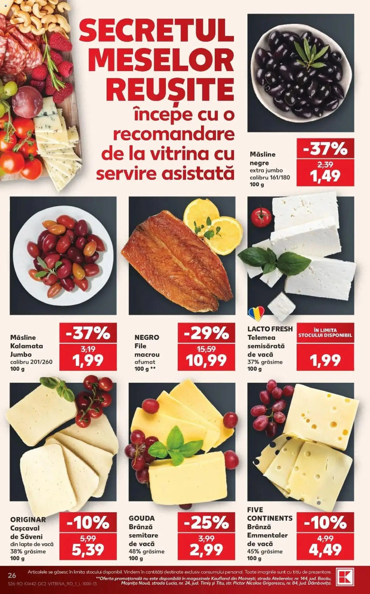 Catalog Kaufland 14 - 19 Octombrie 2026 | Pagina 26 | Produse: Vitrină, Cașcaval, Brânză, Gouda