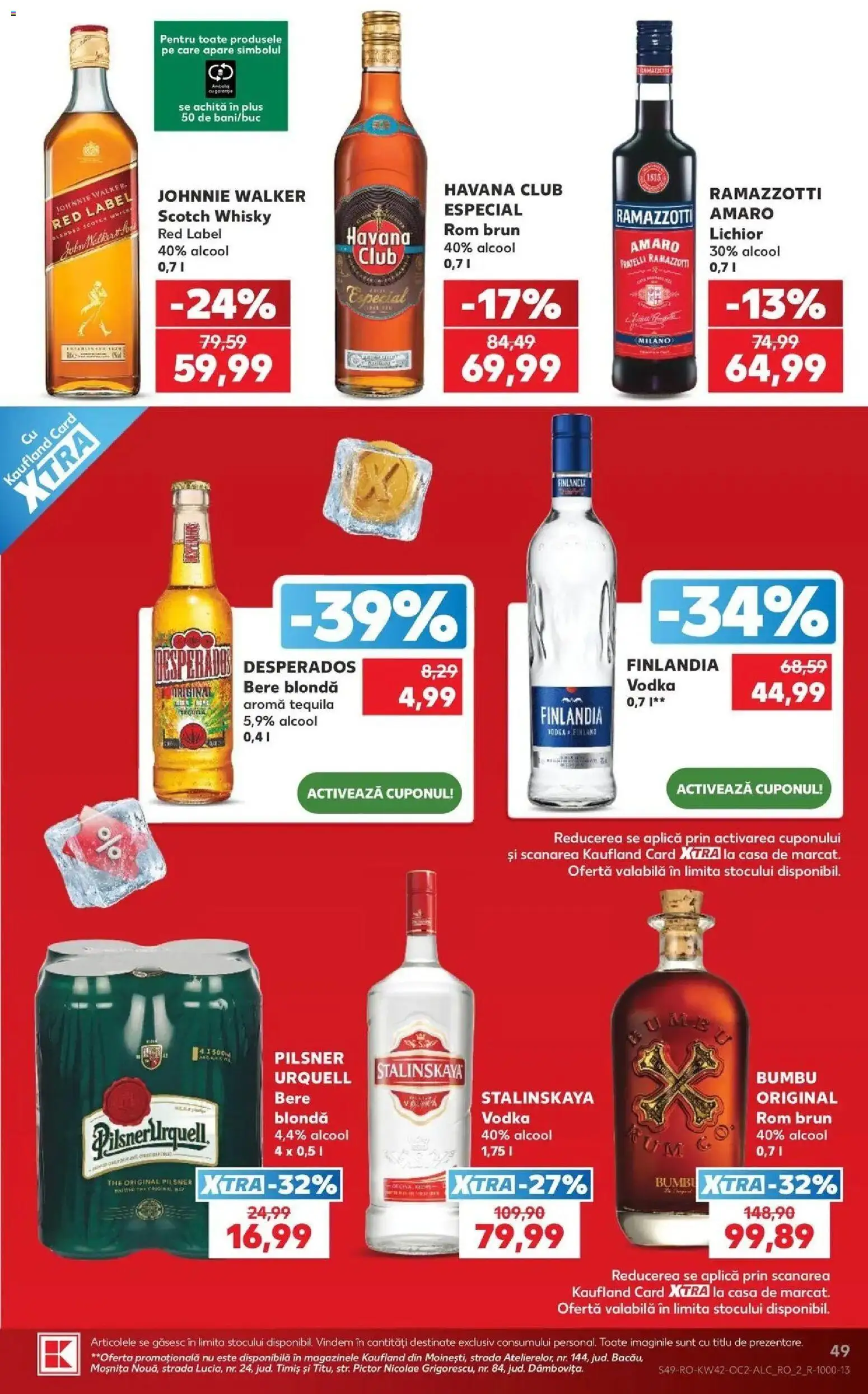 Catalog Kaufland 14 - 19 Octombrie 2026 | Pagina 49 | Produse: Lichior, Finlandia, Vodka, Plus