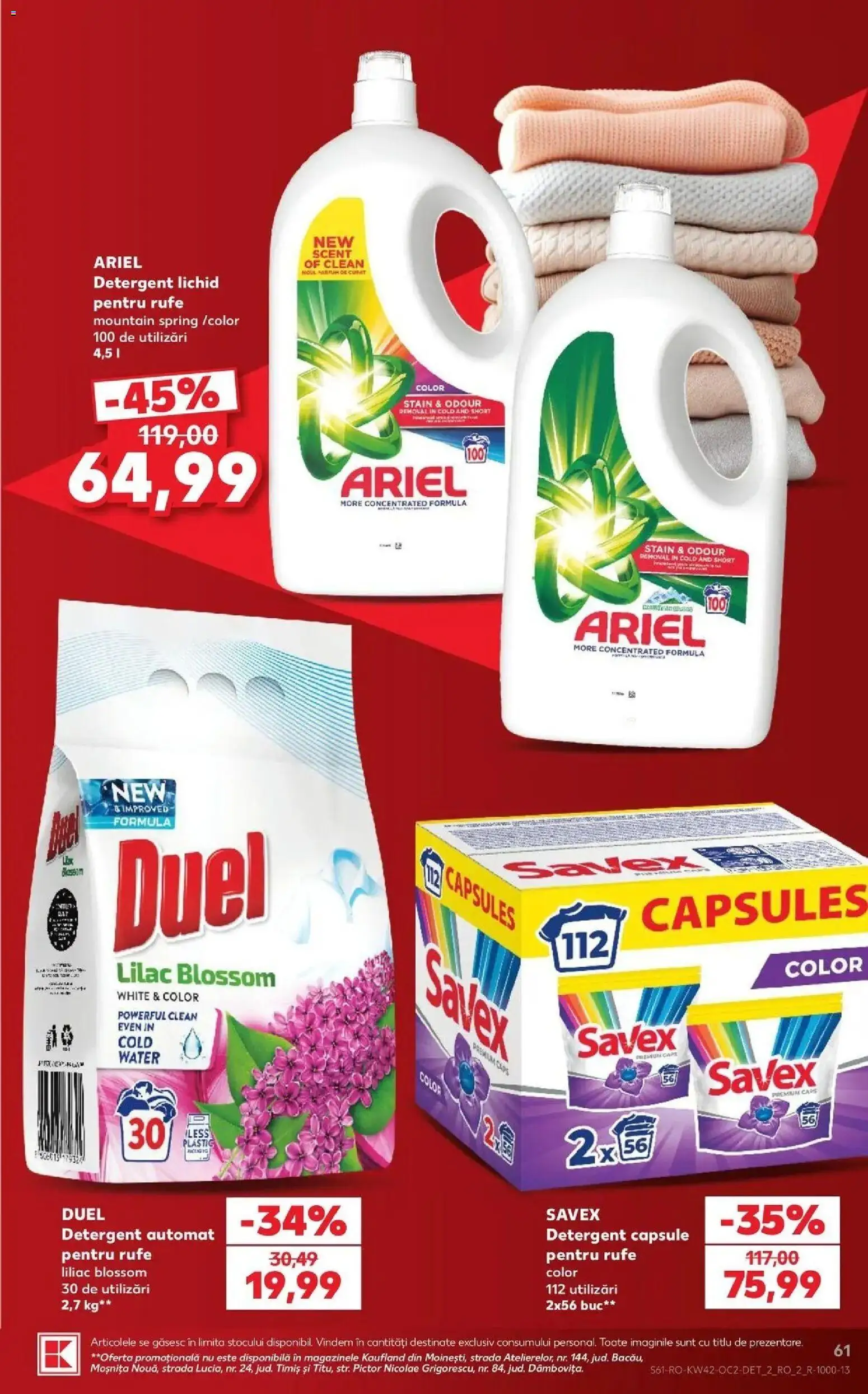 Catalog Kaufland 14 - 19 Octombrie 2026 | Pagina 61 | Produse: Premium, Clean, Detergent Automat, Detergent