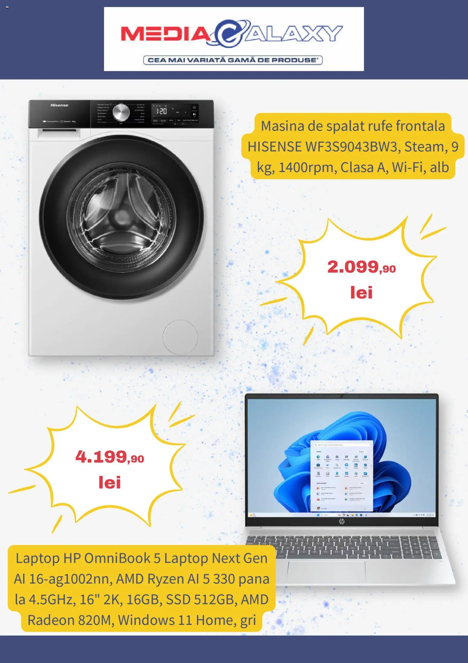 Catalog Media Galaxy 8 - 20 Octombrie 2026 | Pagina 3 | Produse: Laptop, Mașină De Spălat